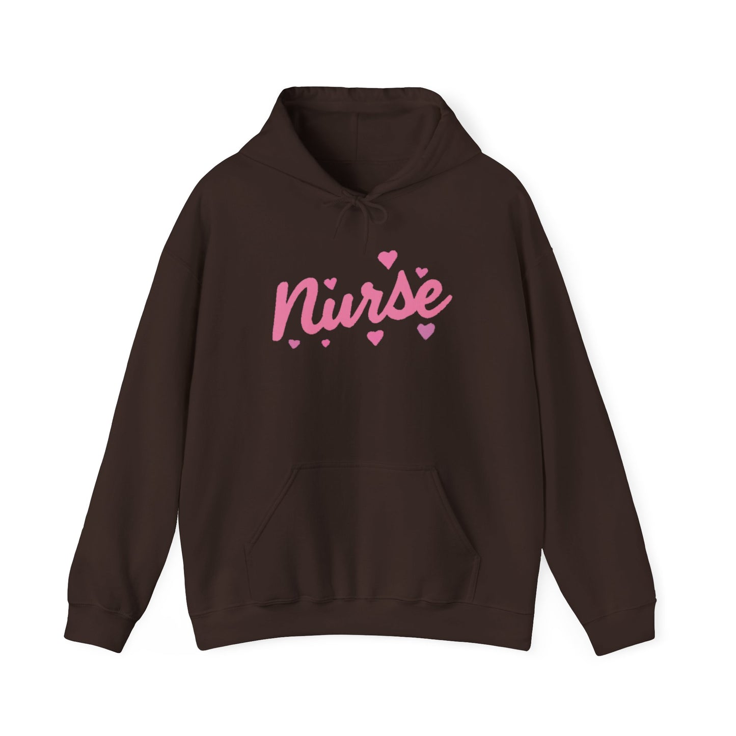 Nurse Heart Hoodie — Pink Script Nurse Hoodie for Medical Professionals, Gifts for Nurses
