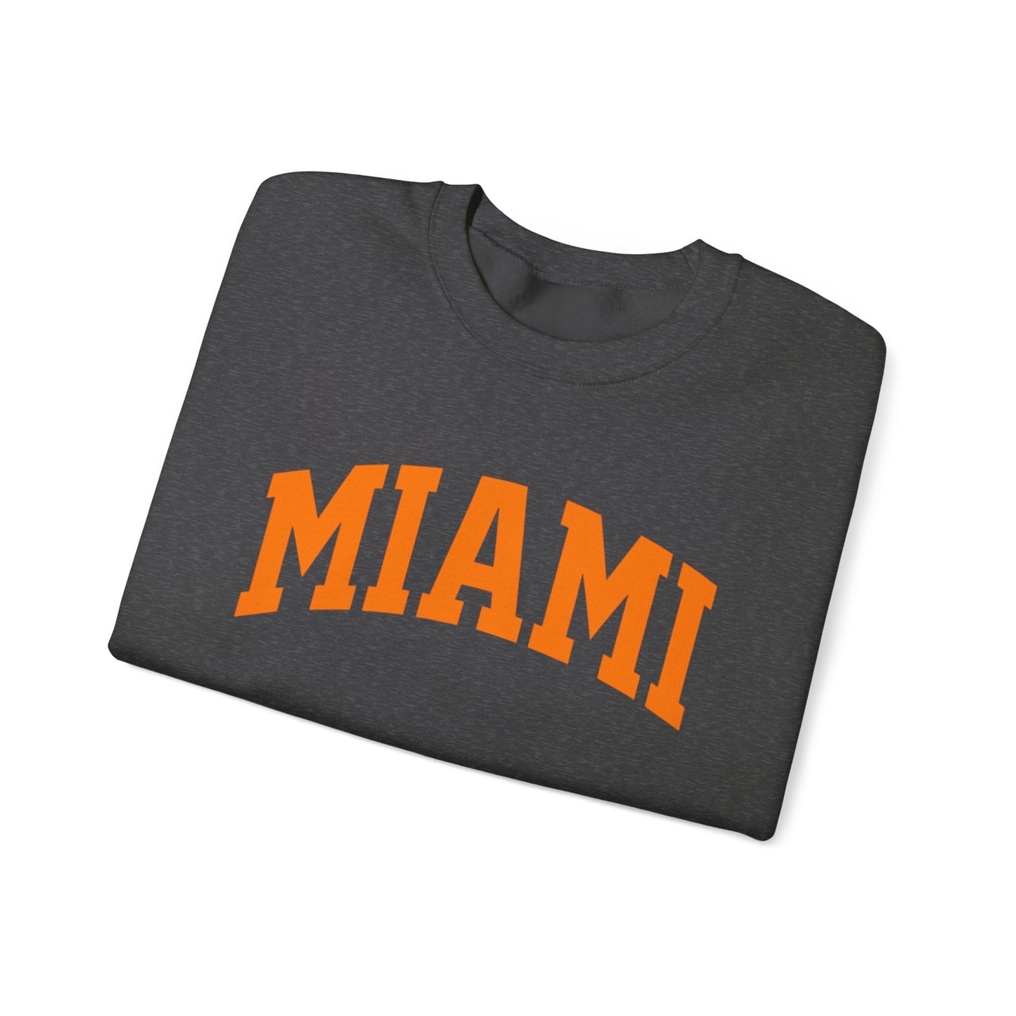 Miami Crewneck Sweatshirt — Classic Orange Collegiate Pullover