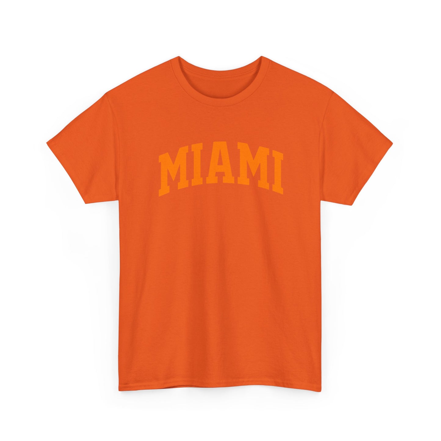 Miami Arch Tee — Retro Orange City Graphic T-Shirt