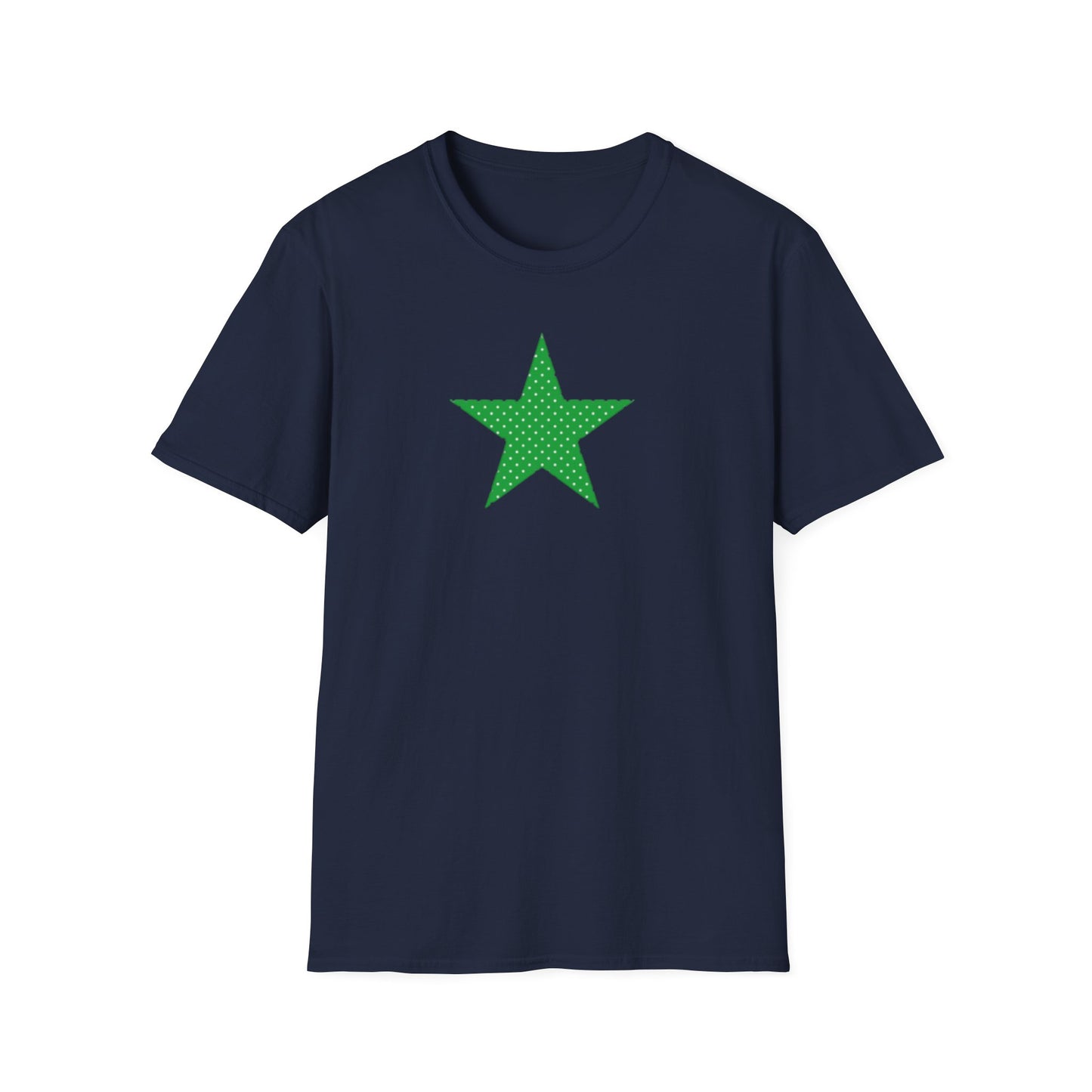 Green Star T-Shirt — Minimal Graphic Tee for Casual Wear & Holiday Flair