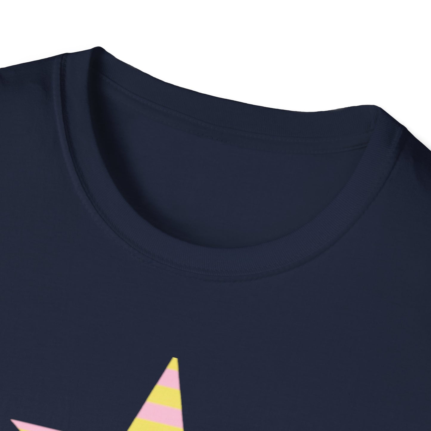 Star Stripe Tee — Pastel Pink & Yellow Graphic T-Shirt