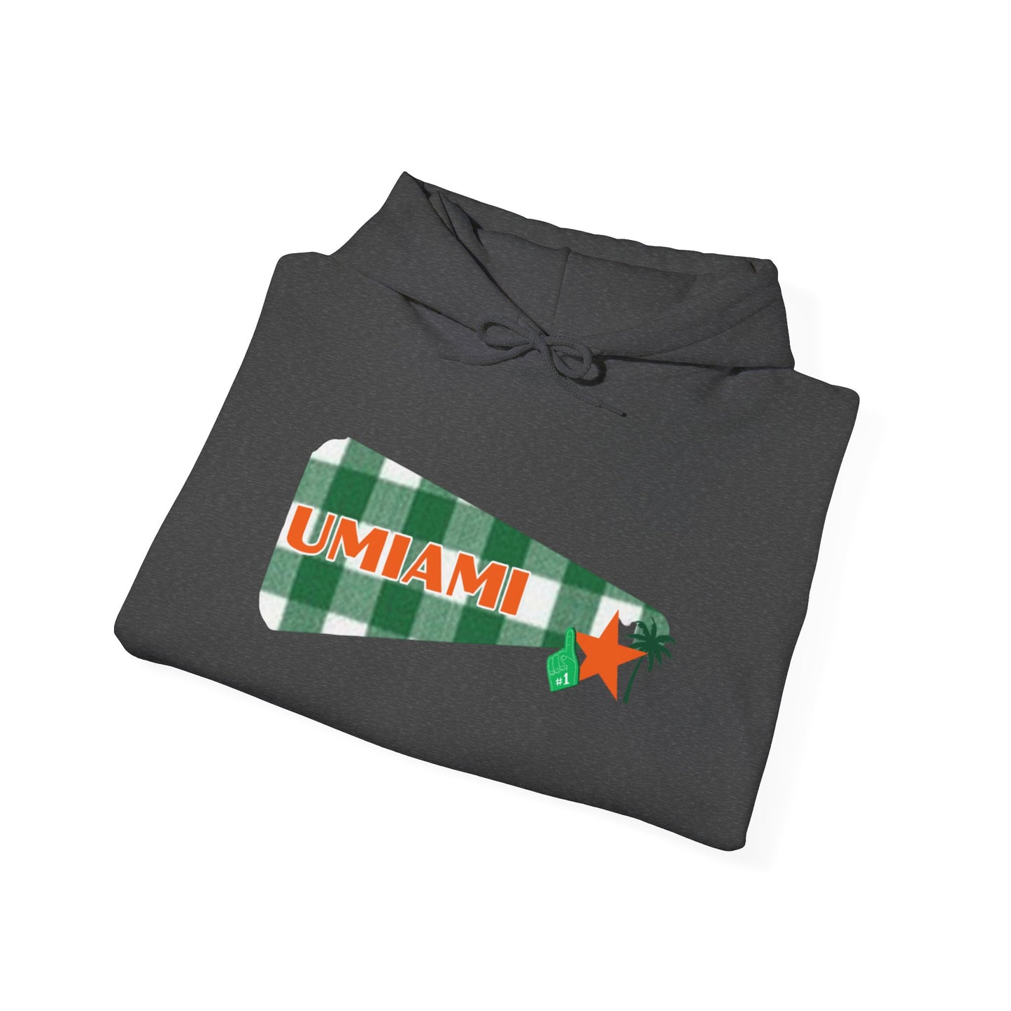 Miami Pennant Hoodie – Retro Green & Orange University Style