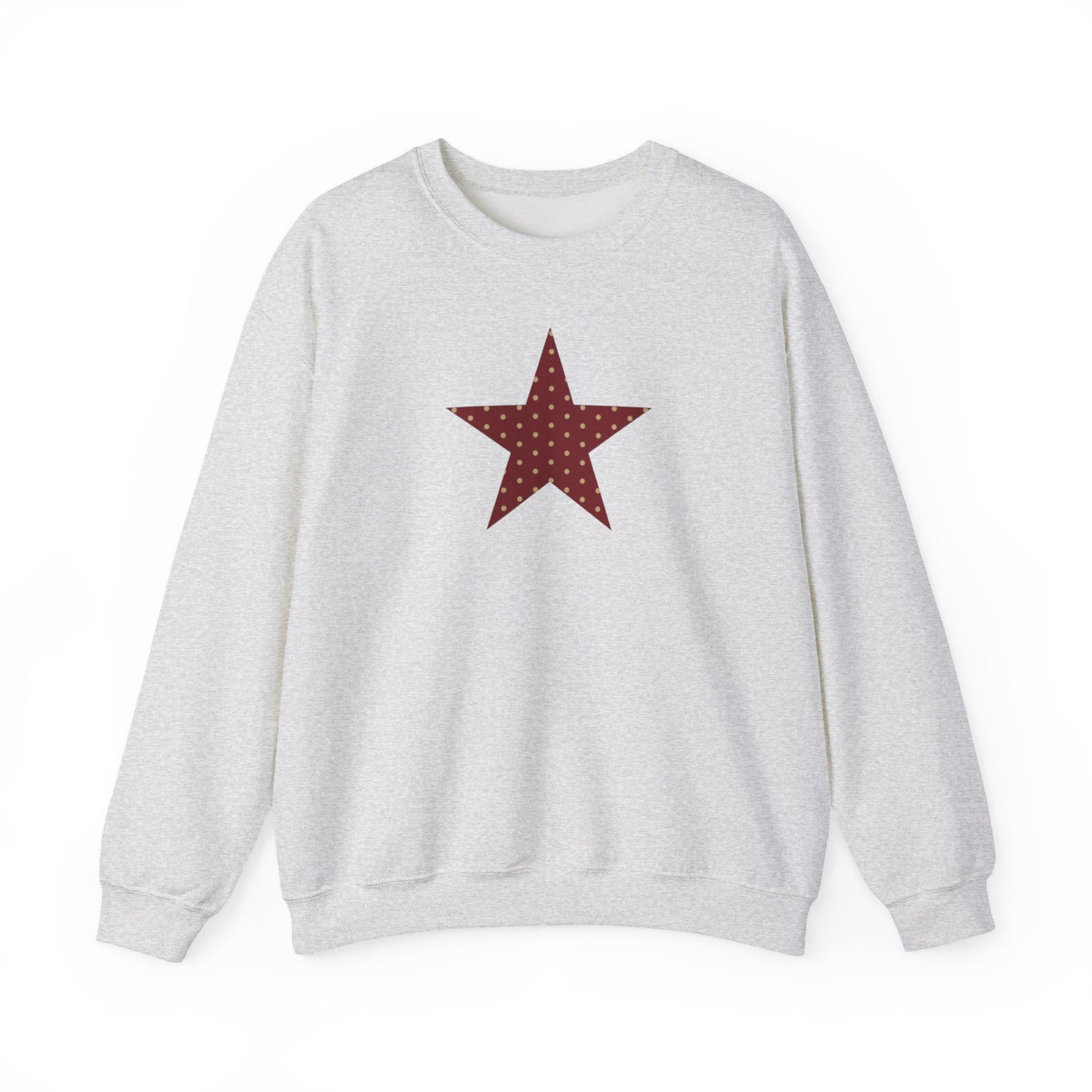 Garnet and Gold Polka Dot Star Crewneck
