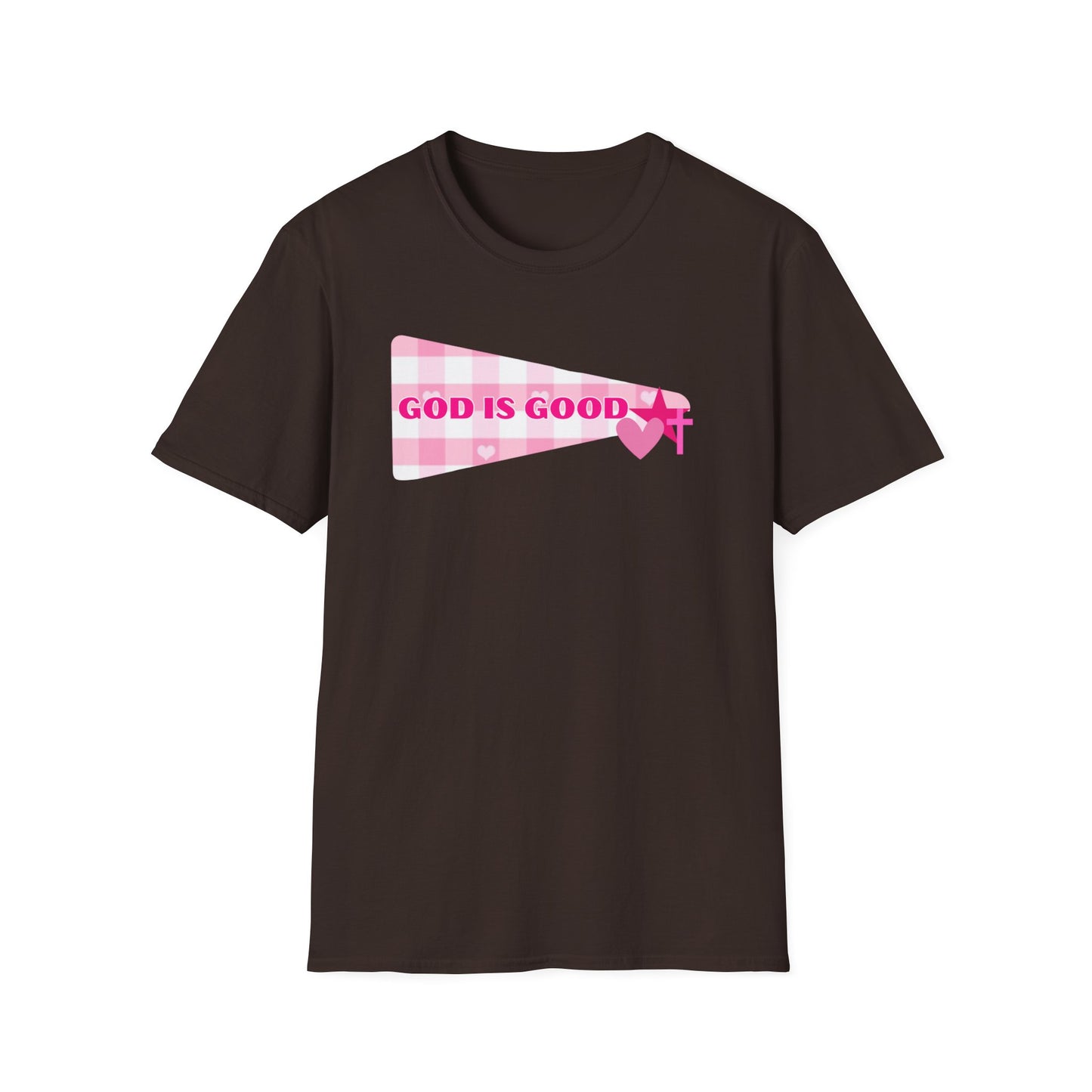 God Is Good Pink Heart T-Shirt