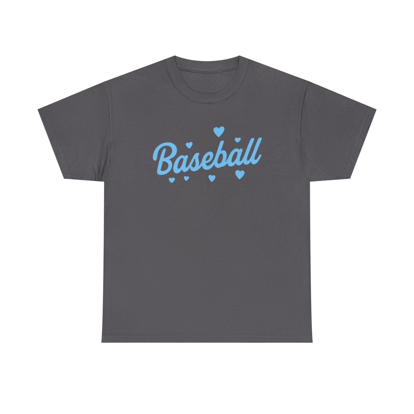 Baseball Heart Tee — Cute Script Baseball Shirt for Fans & Players