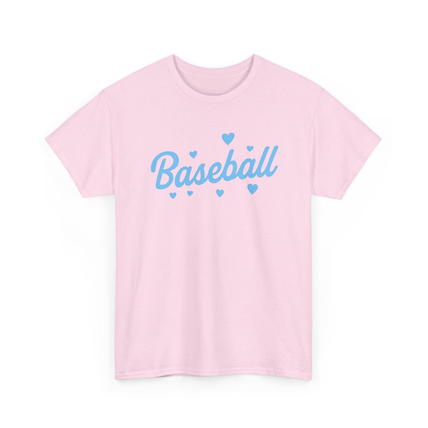 Baseball Heart Tee — Cute Script Baseball Shirt for Fans & Players