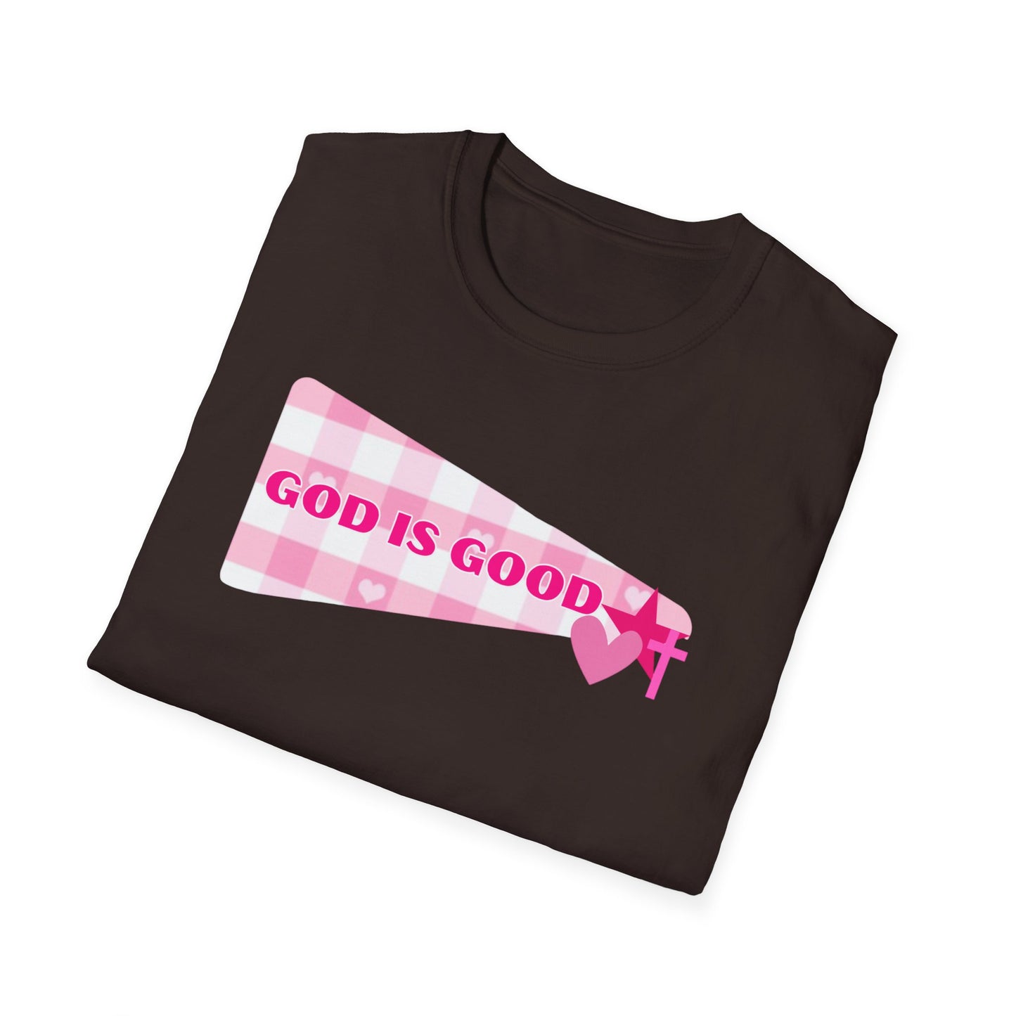 God Is Good Pink Heart T-Shirt