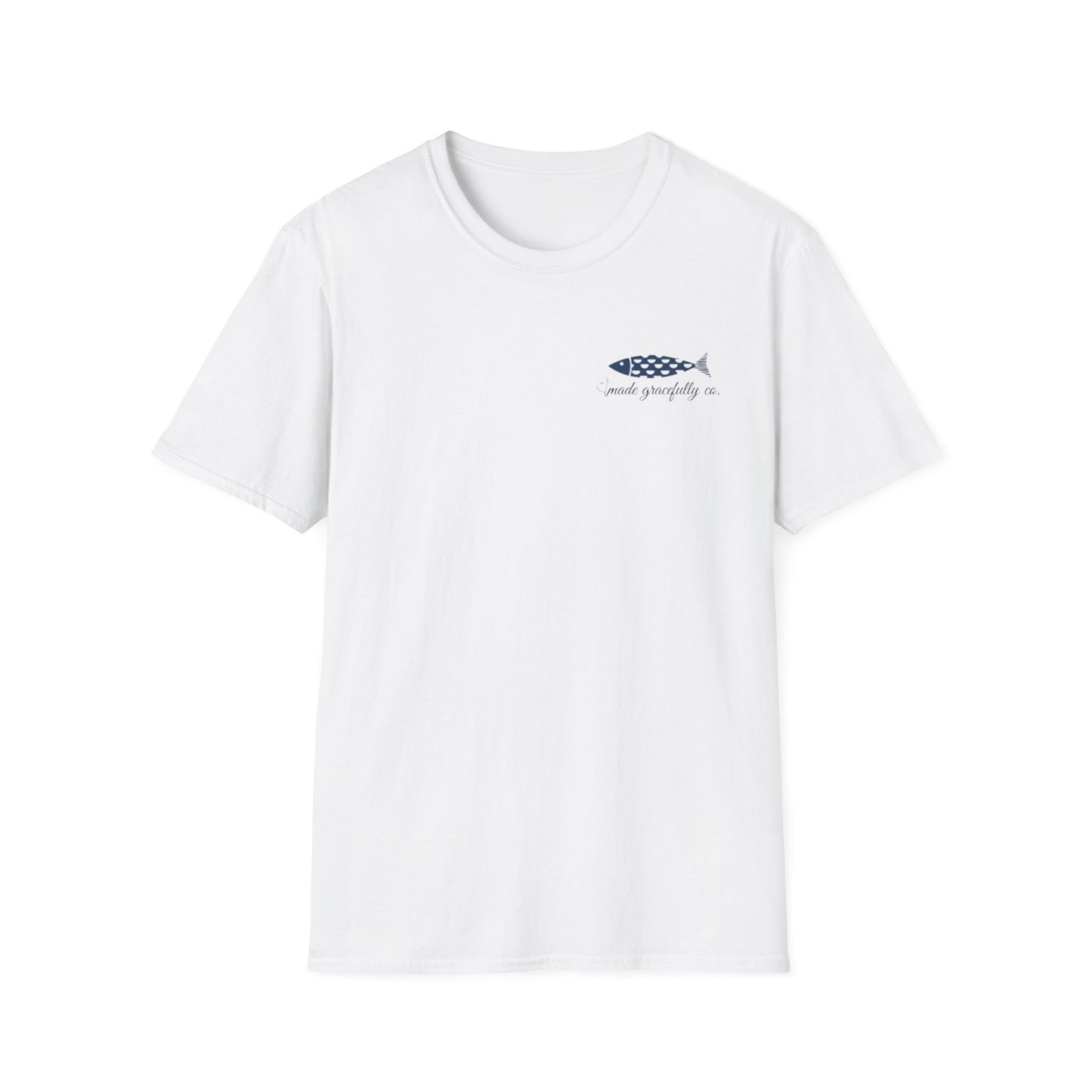 Nautical Fish Graphic T-Shirt — “made gracefully co” Coastal Casual Tee