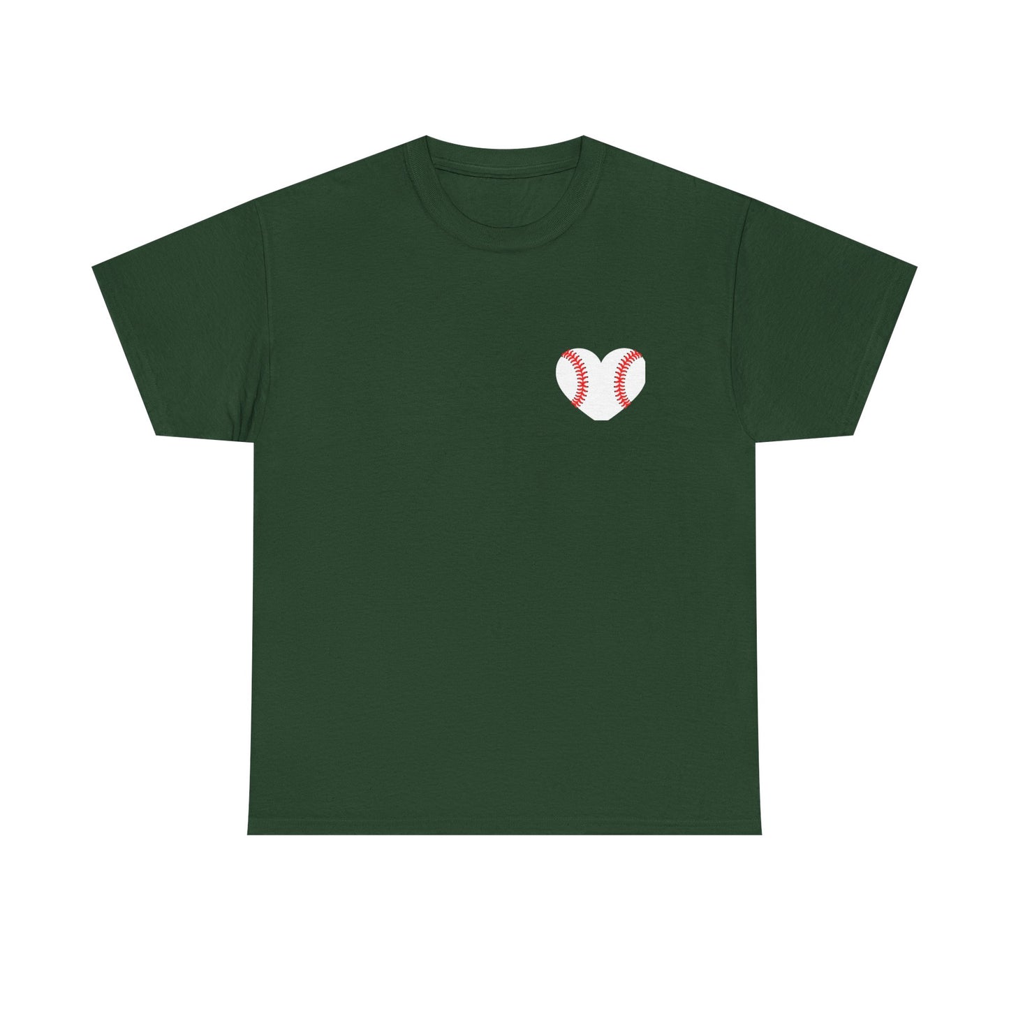 Baseball Heart Patchwork Tee – Patriotic Baseball Gear T‑Shirt