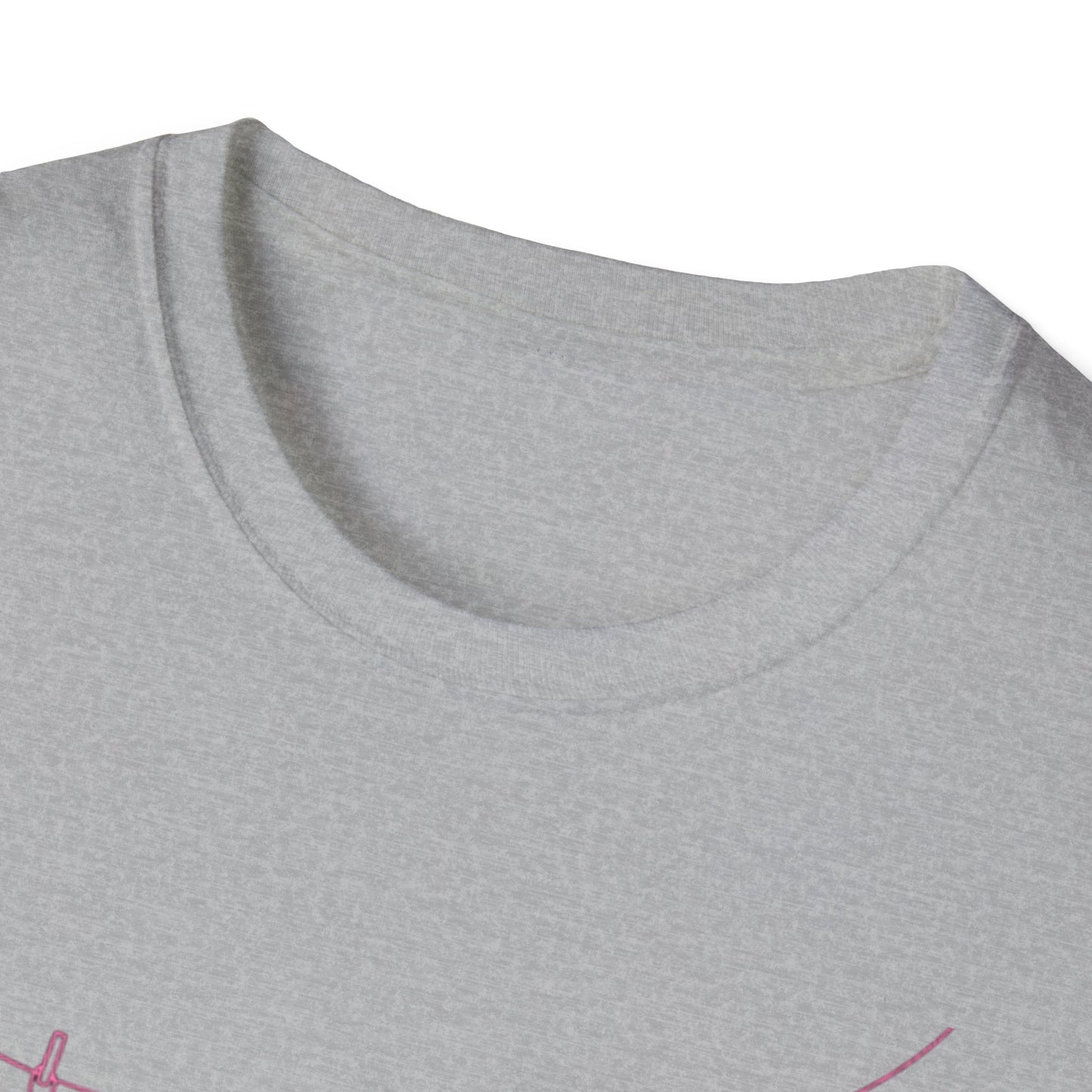 Bikini Line Graphic T‑Shirt – Pink Swimsuit Clothesline Tee