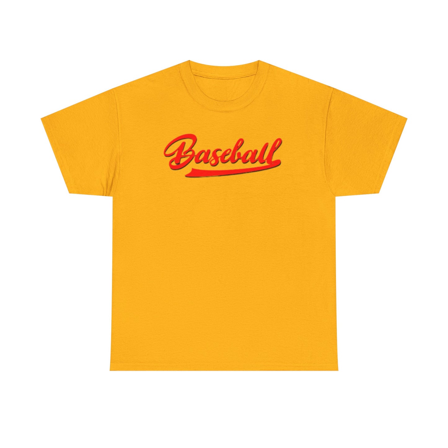 Baseball Script Tee — Red Vintage Baseball Logo T-Shirt