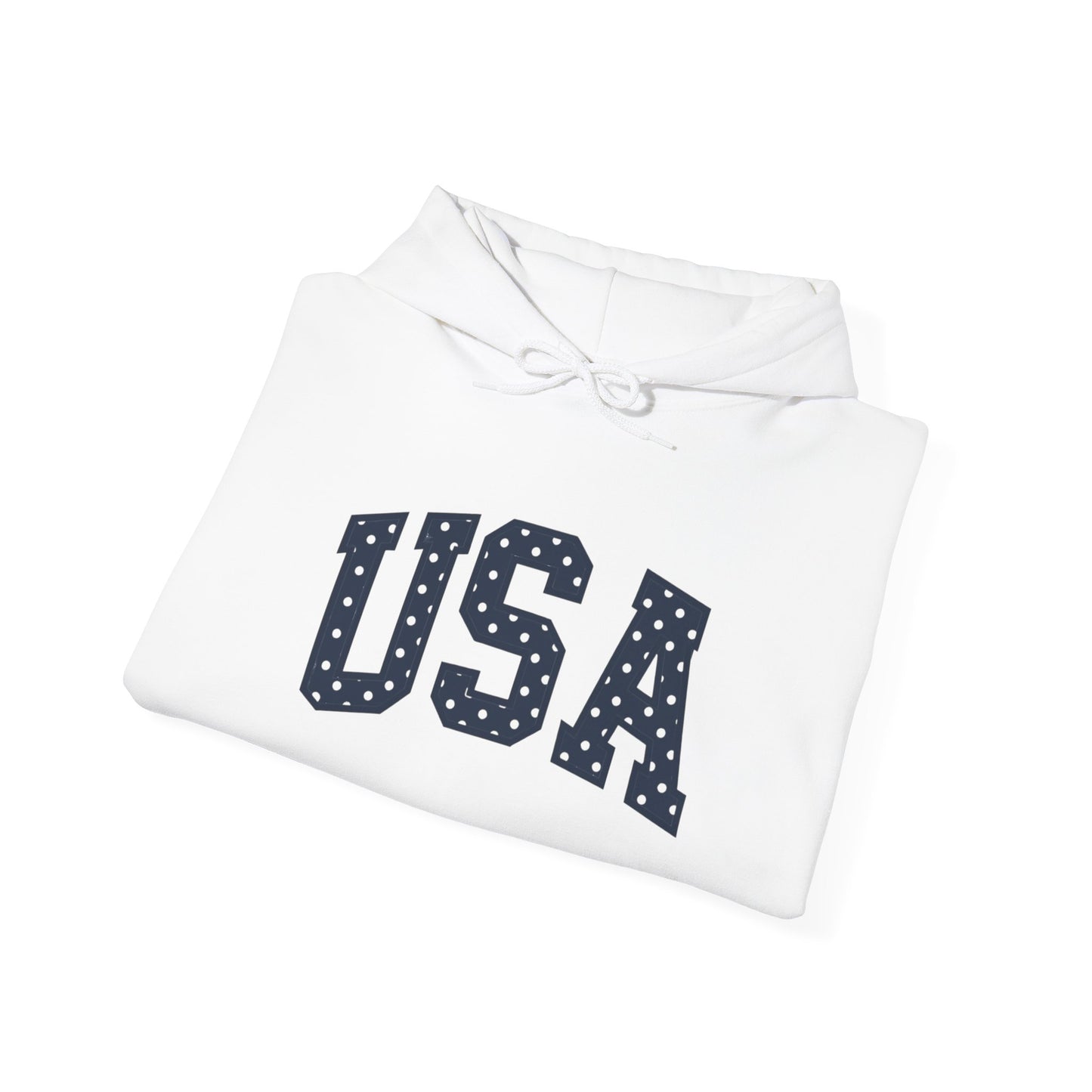 USA Stars Hoodie — Patriotic American Flag Lettering Pullover