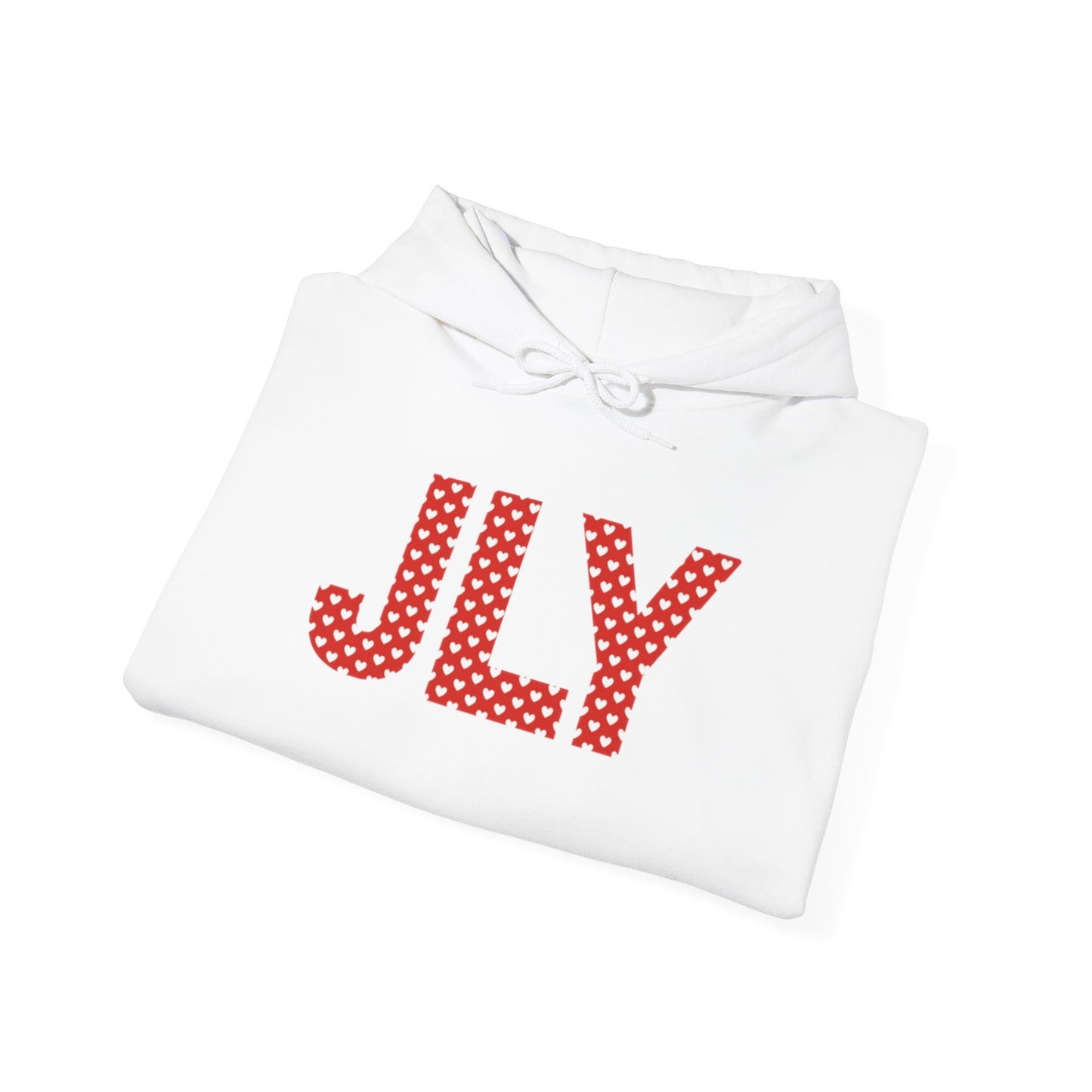 JLY Polka Dot Hoodie – Cute Red Lettering Pullover