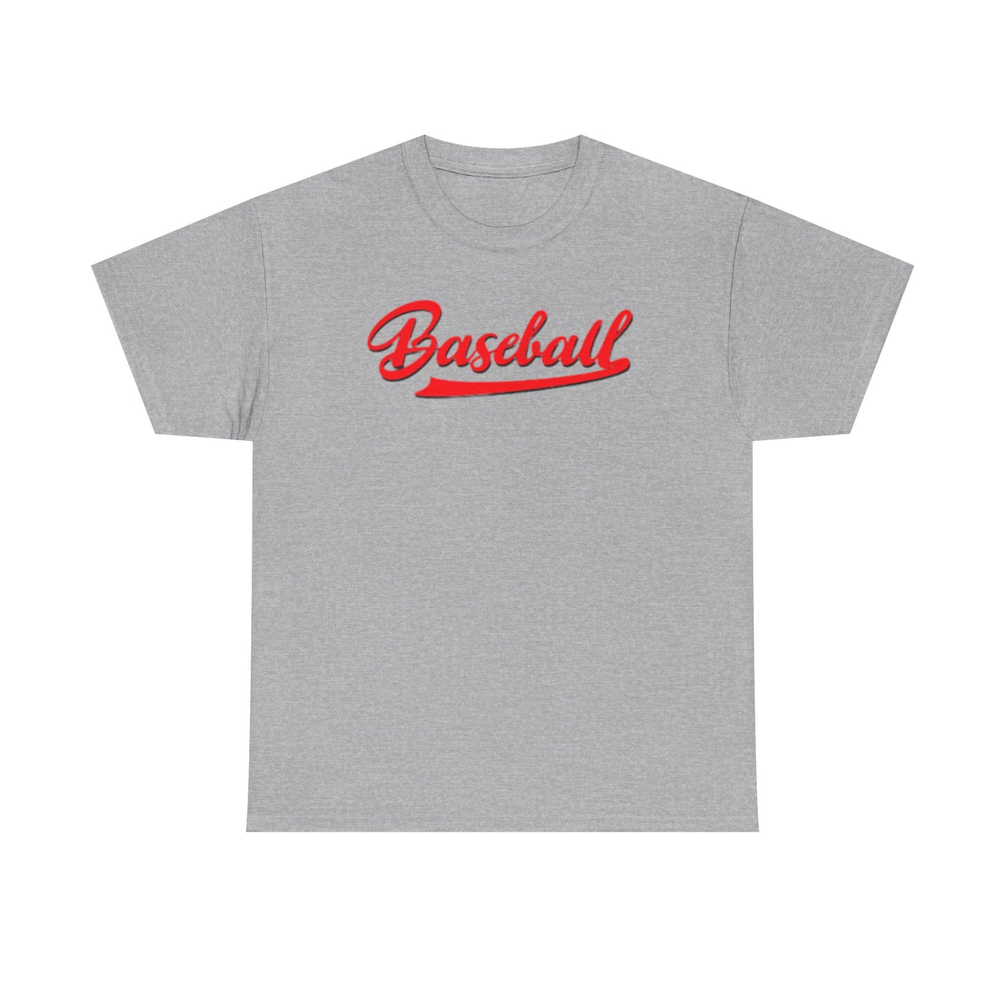 Baseball Script Tee — Red Vintage Baseball Logo T-Shirt