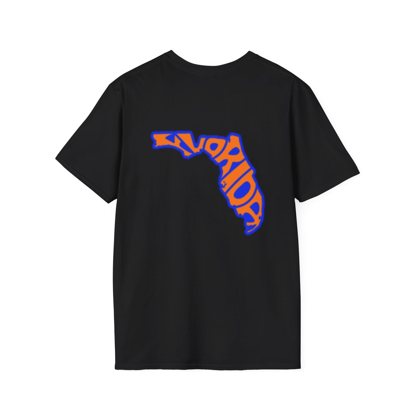 Florida State Outline T-Shirt — Orange & Blue 'Florida' Graphic Tee