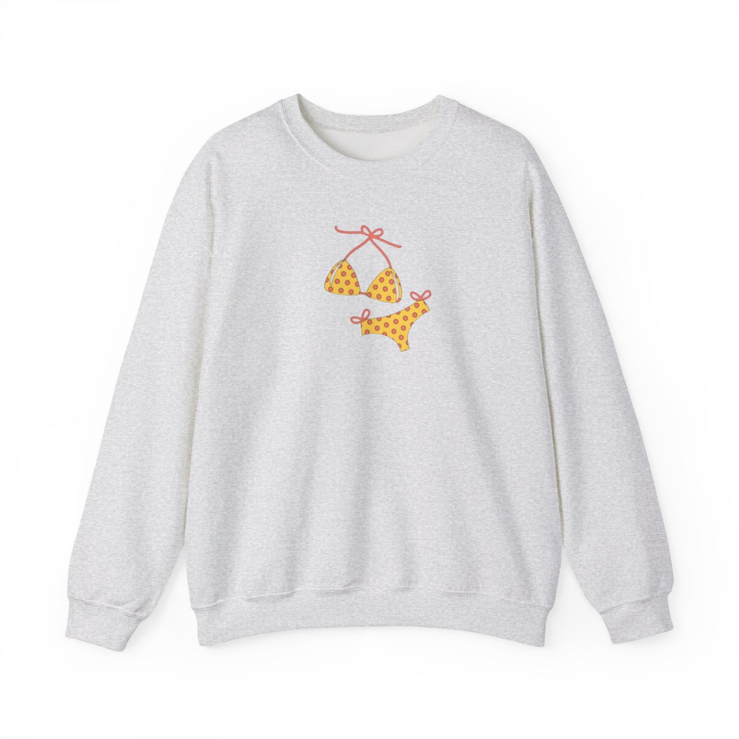 Yellow Polka Dot Bikini Crew neck — Cute Summer Beach Tee