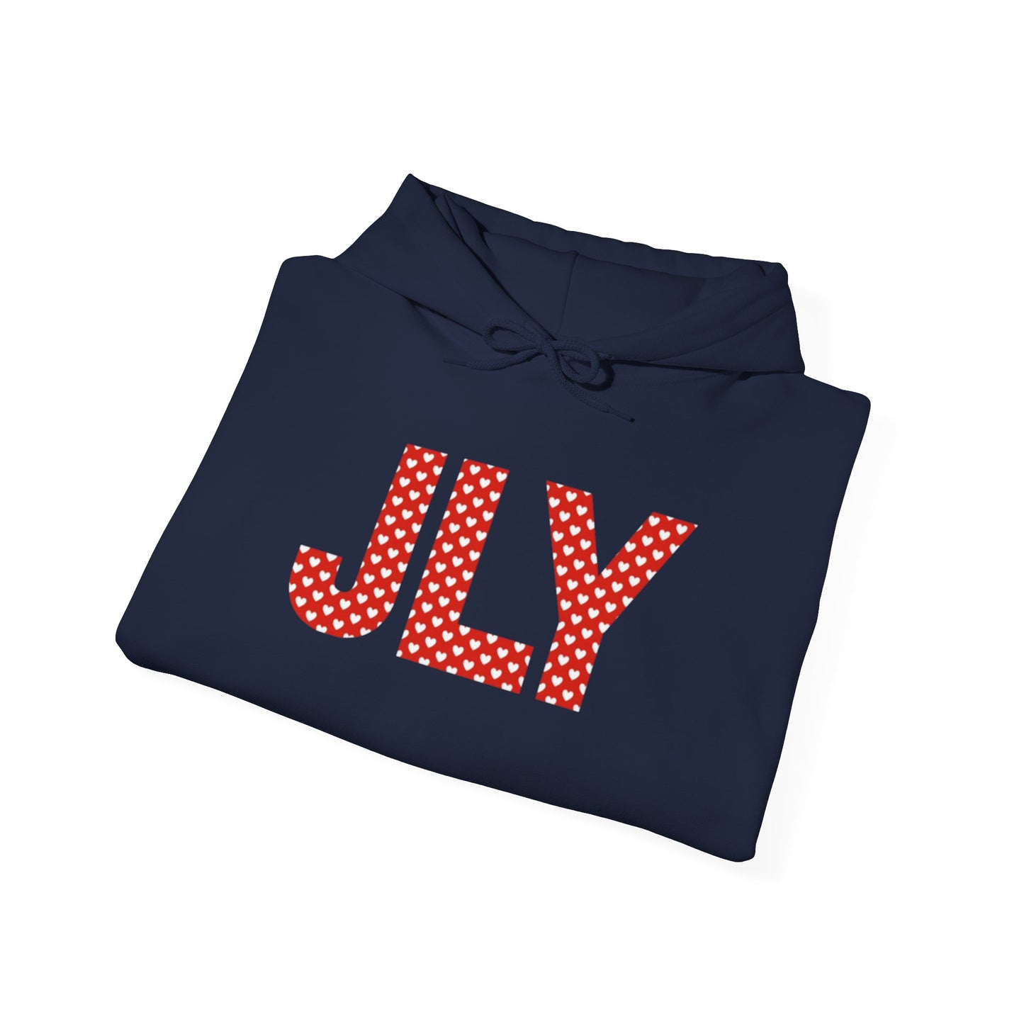 JLY Polka Dot Hoodie – Cute Red Lettering Pullover