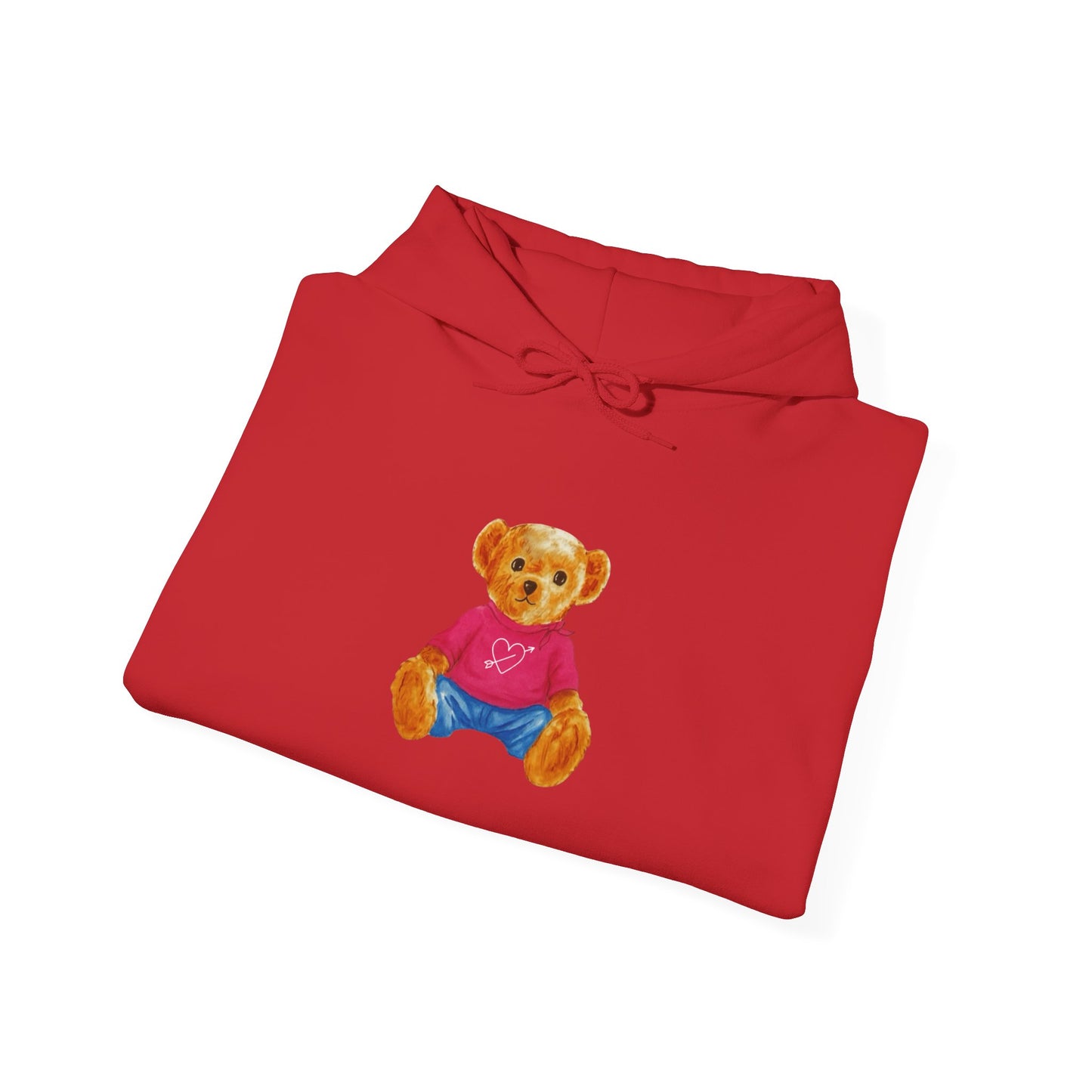 Teddy Bear Graphic Hoodie - Cute Retro Plush Bear Shirt