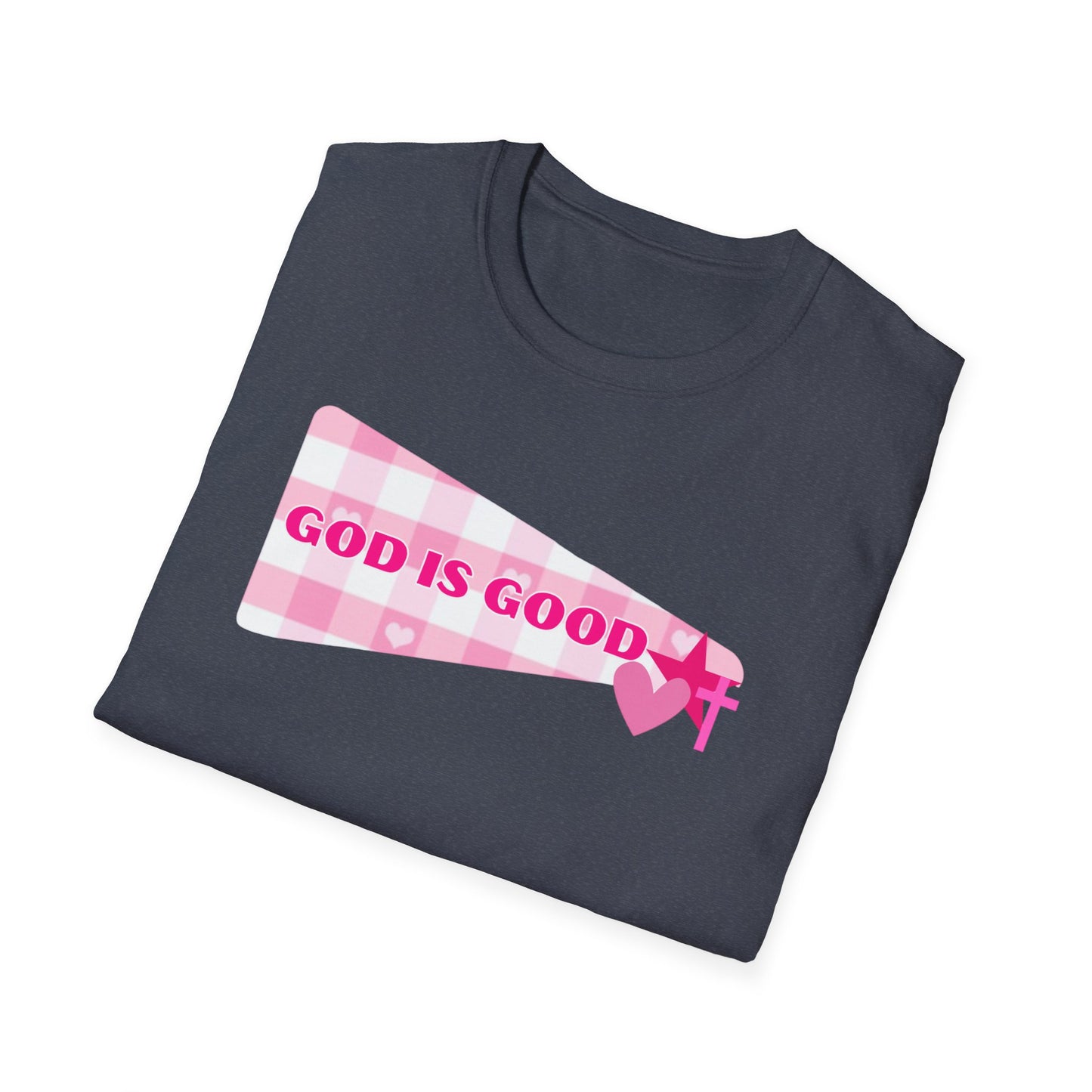 God Is Good Pink Heart T-Shirt