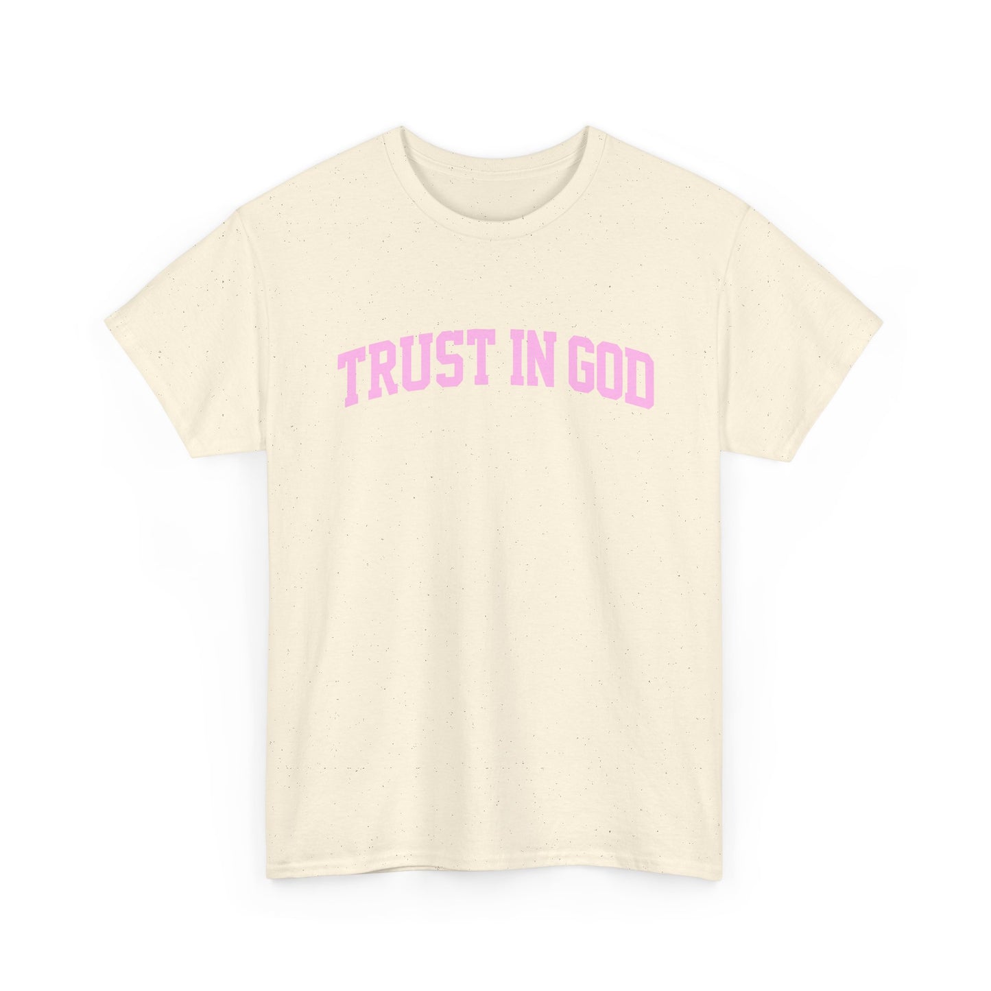 Trust in God Tee — Pink Faith Graphic Shirt