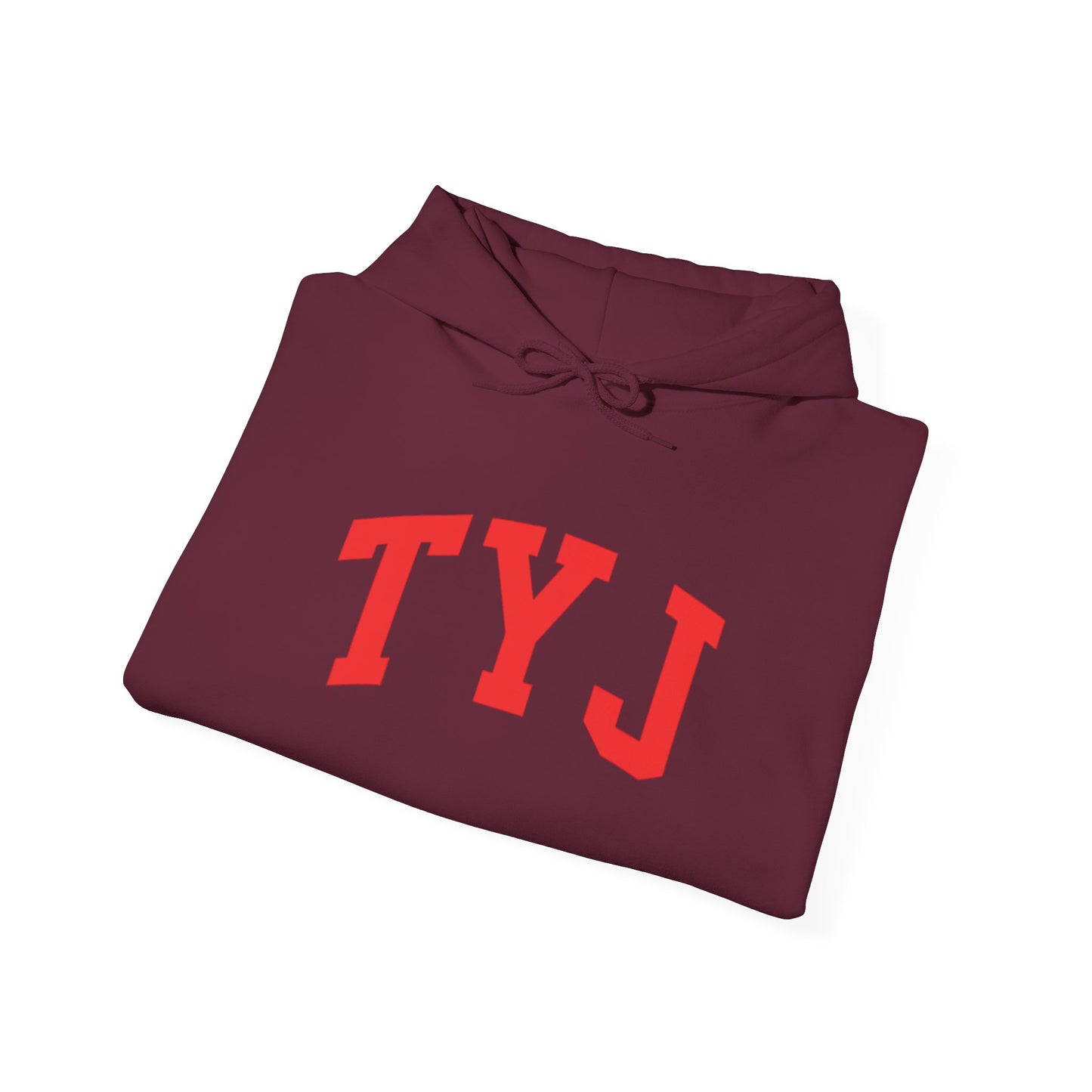 TYJ Red Letter Hoodie — Minimal Collegiate Pullover