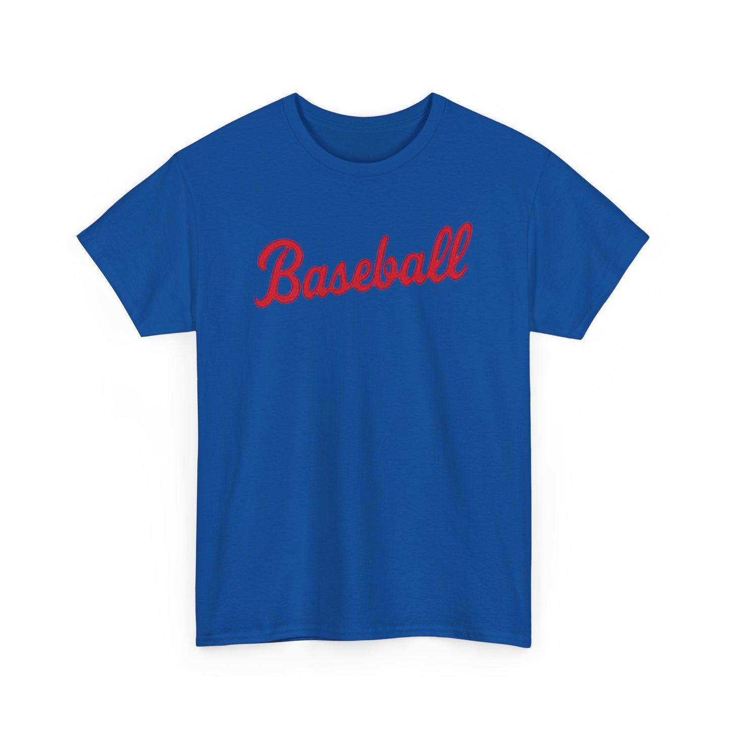 Baseball Script Tee — Retro Red Baseball T‑Shirt