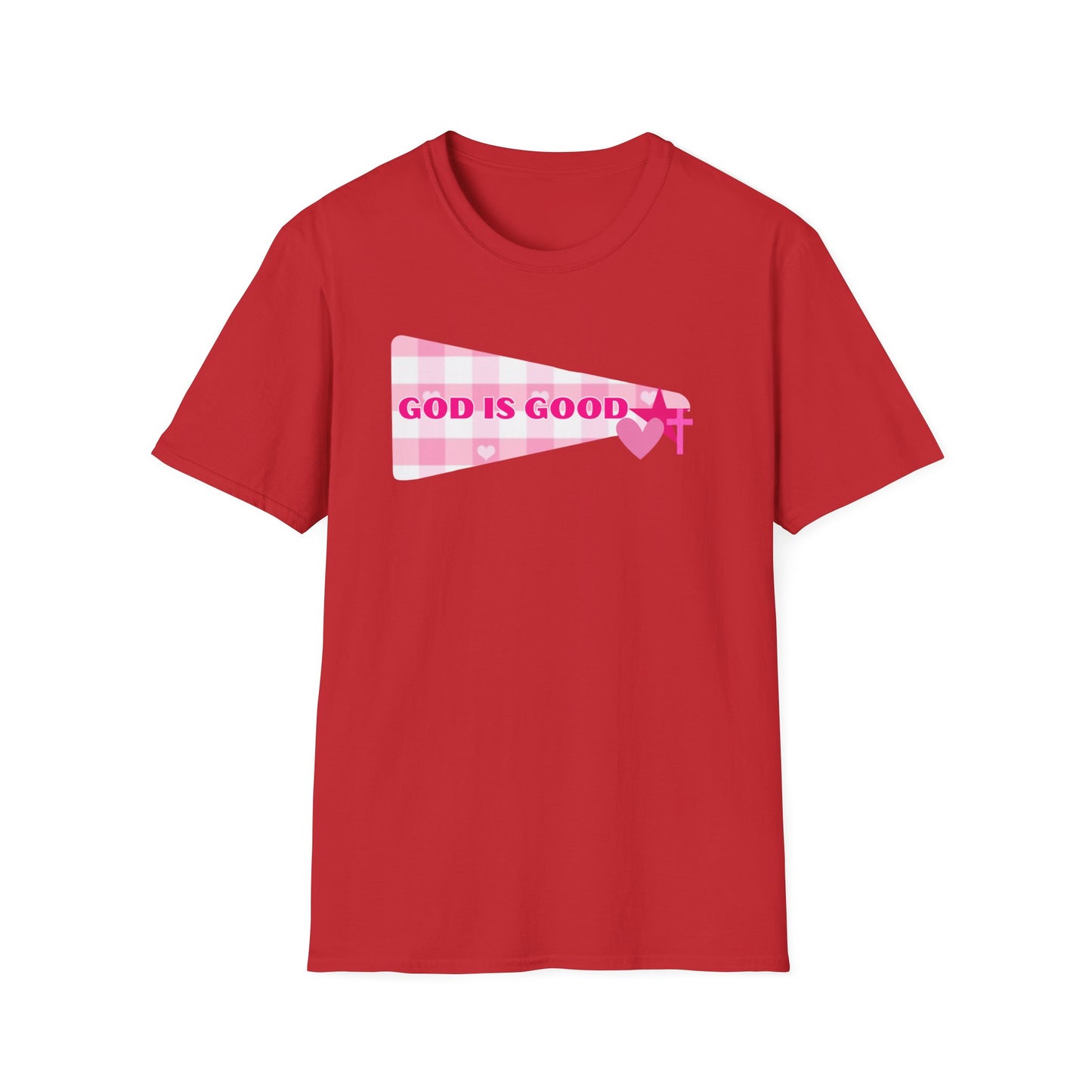 God Is Good Pink Heart T-Shirt
