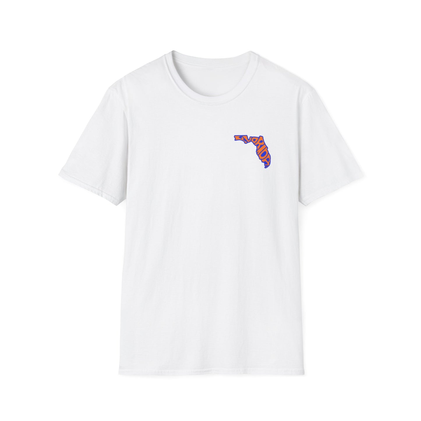 Florida State Outline T-Shirt — Orange & Blue 'Florida' Graphic Tee