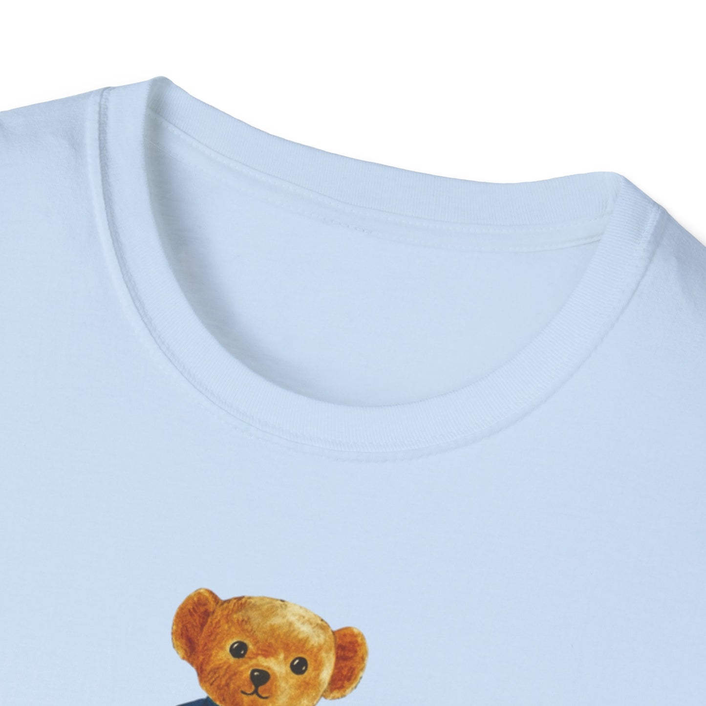 Teddy Bear Graphic T-Shirt — Cute Bear Wearing 'UWF NURSING' Sweater