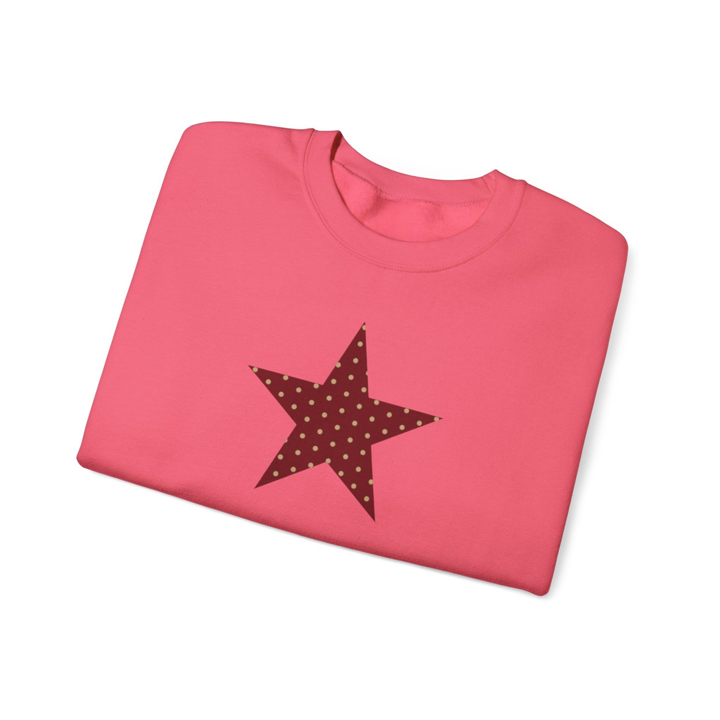 Garnet and Gold Polka Dot Star Crewneck