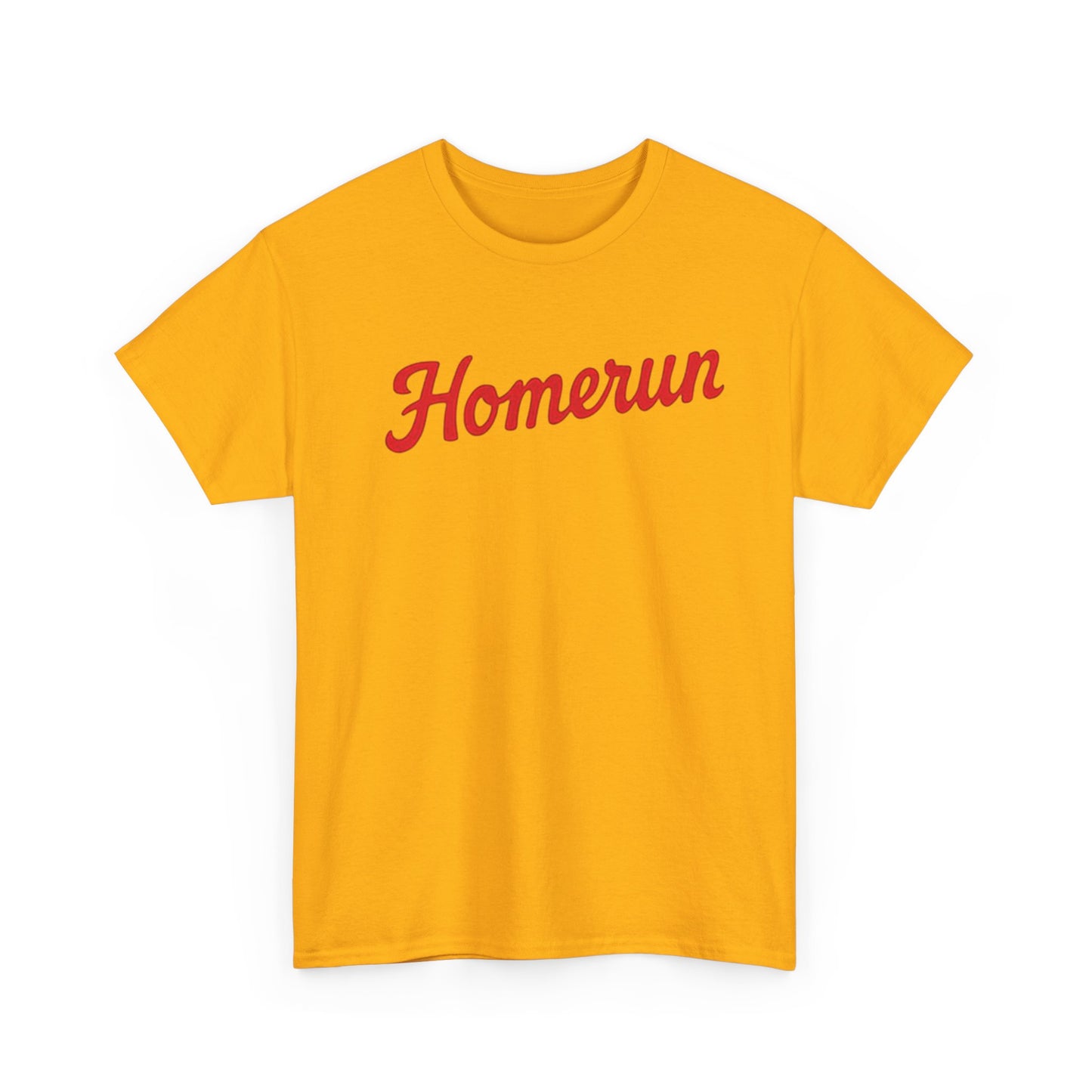 Homerun Baseball Tee — Retro Script Red Logo T-Shirt