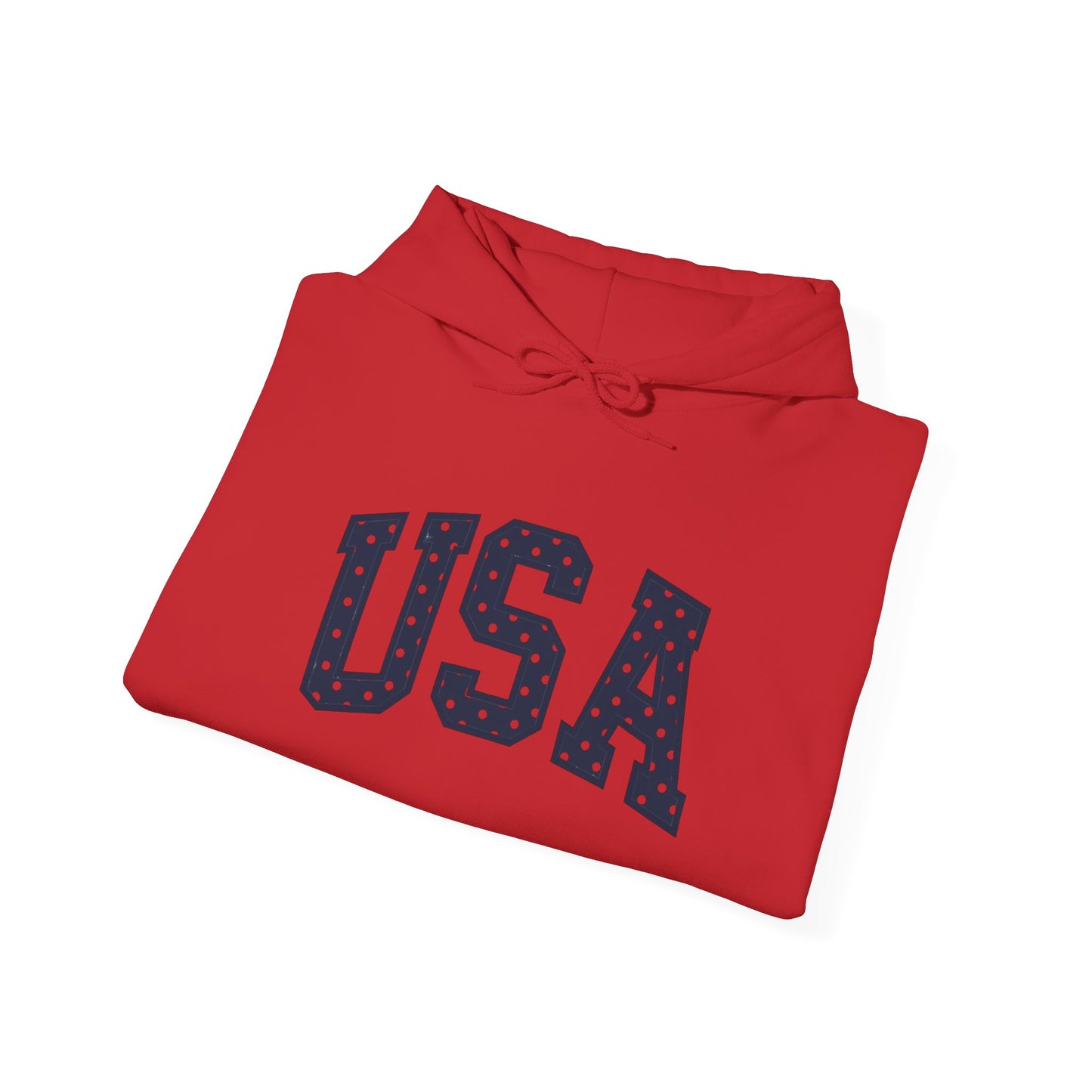 USA Stars Hoodie — Patriotic American Flag Lettering Pullover