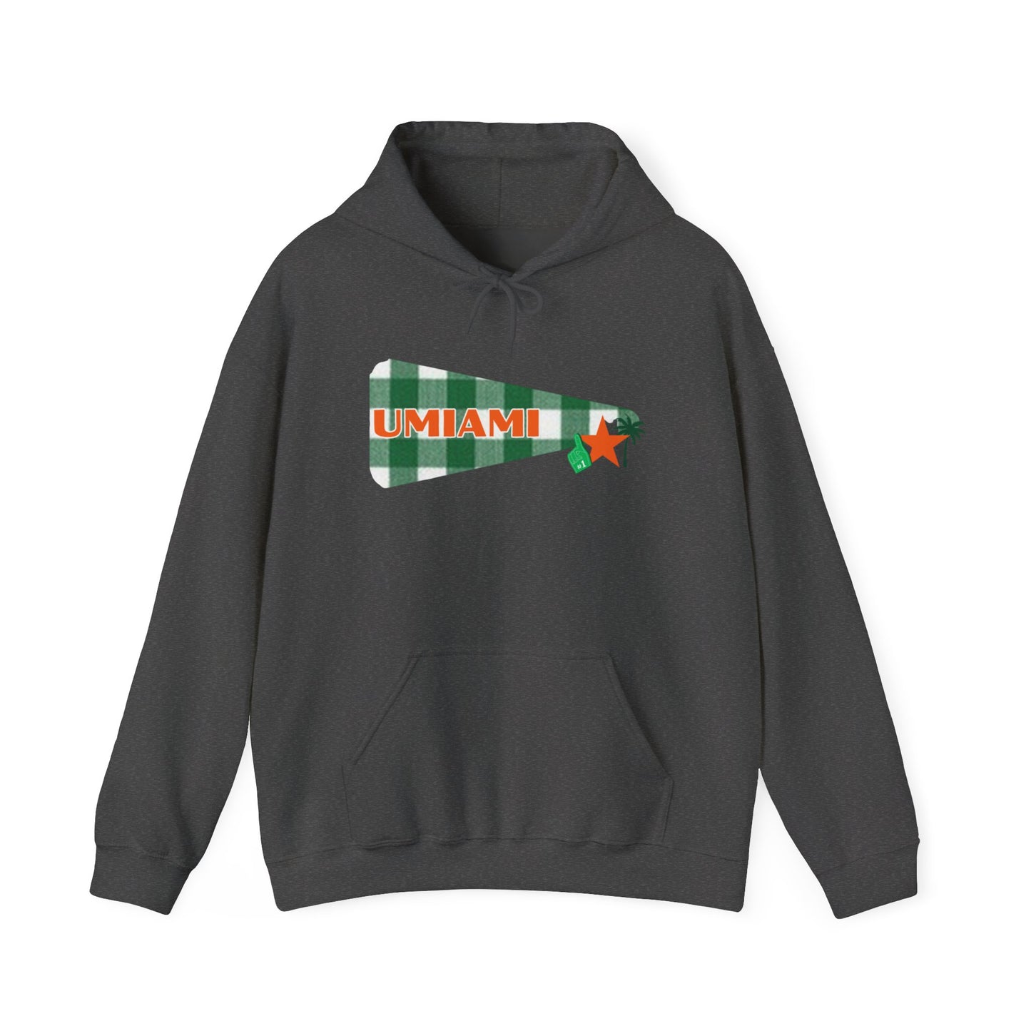 Miami Pennant Hoodie – Retro Green & Orange University Style