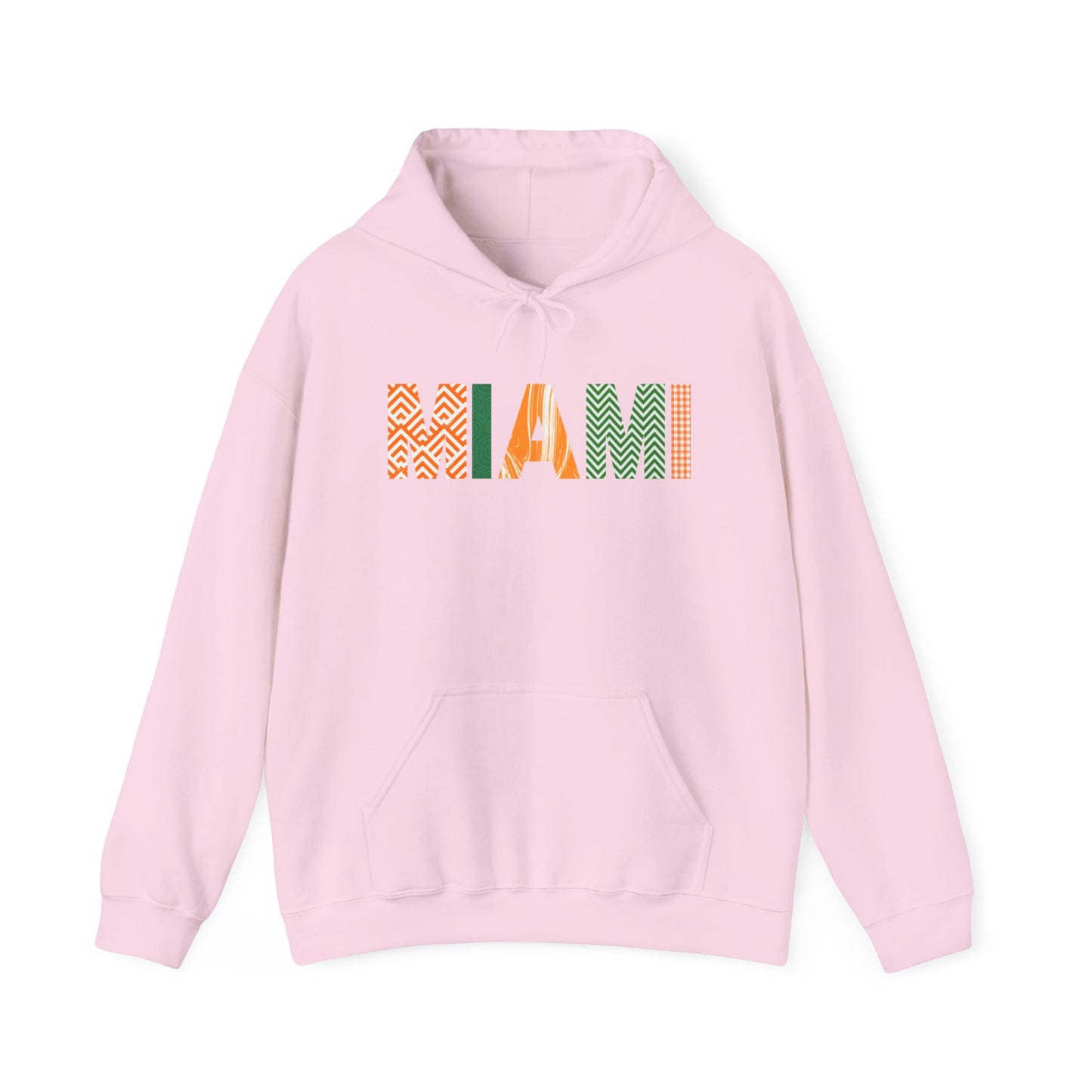 Miami Patterned Hoodie - Bright Geometric MIA City Sweatshirt