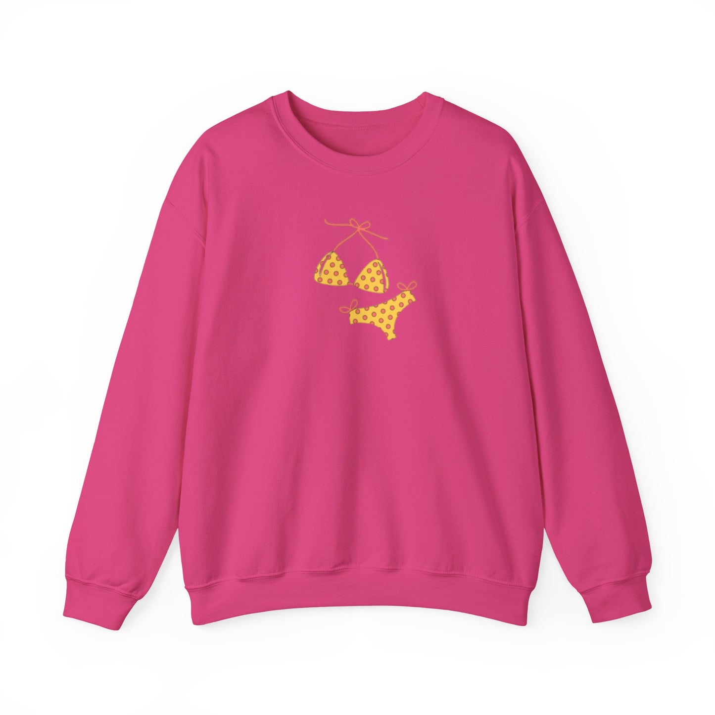 Yellow Polka Dot Bikini Crew neck — Cute Summer Beach Tee