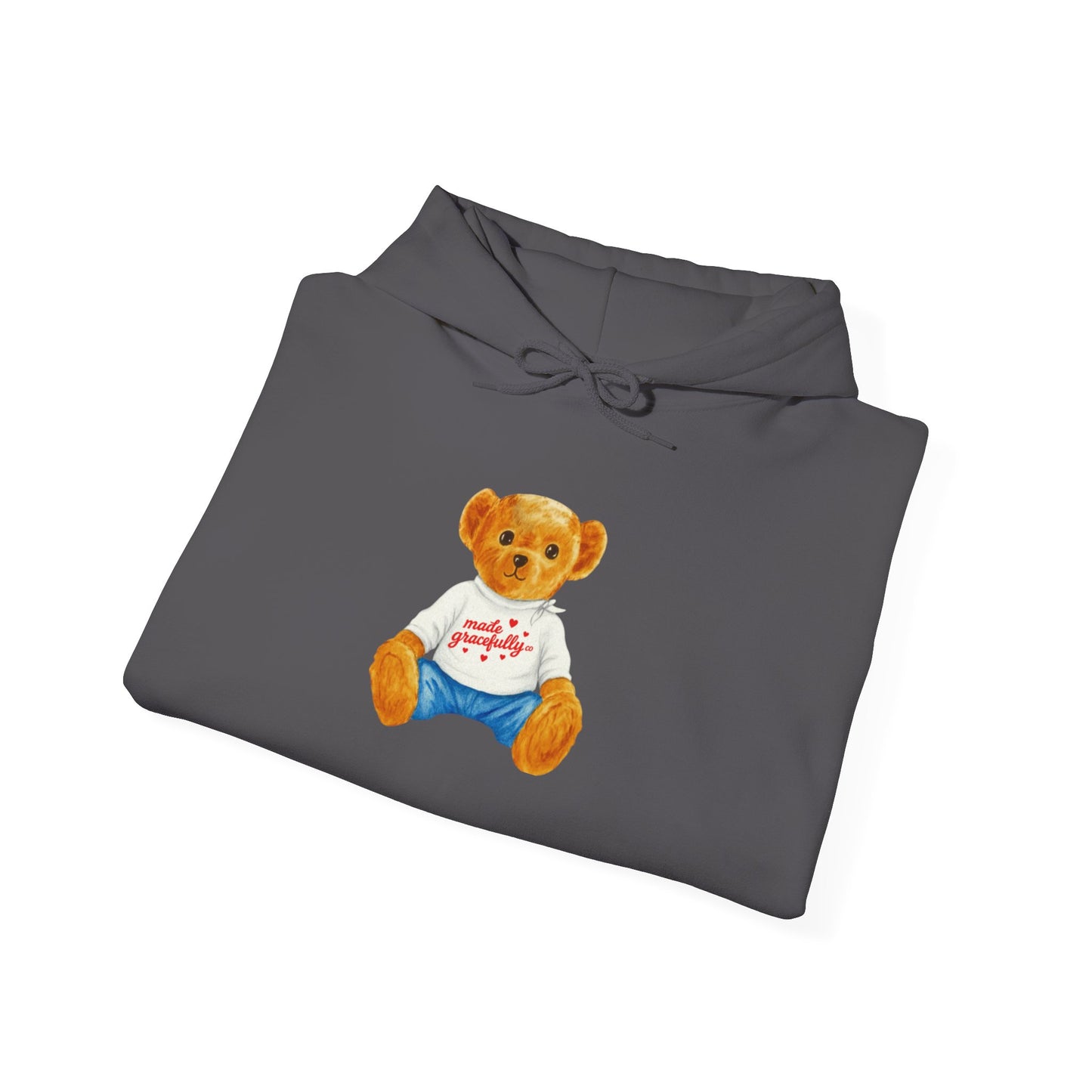 Made Gracefully Co. Teddy Bear Graphic Hoodie — Cute Vintage Bear Shirt