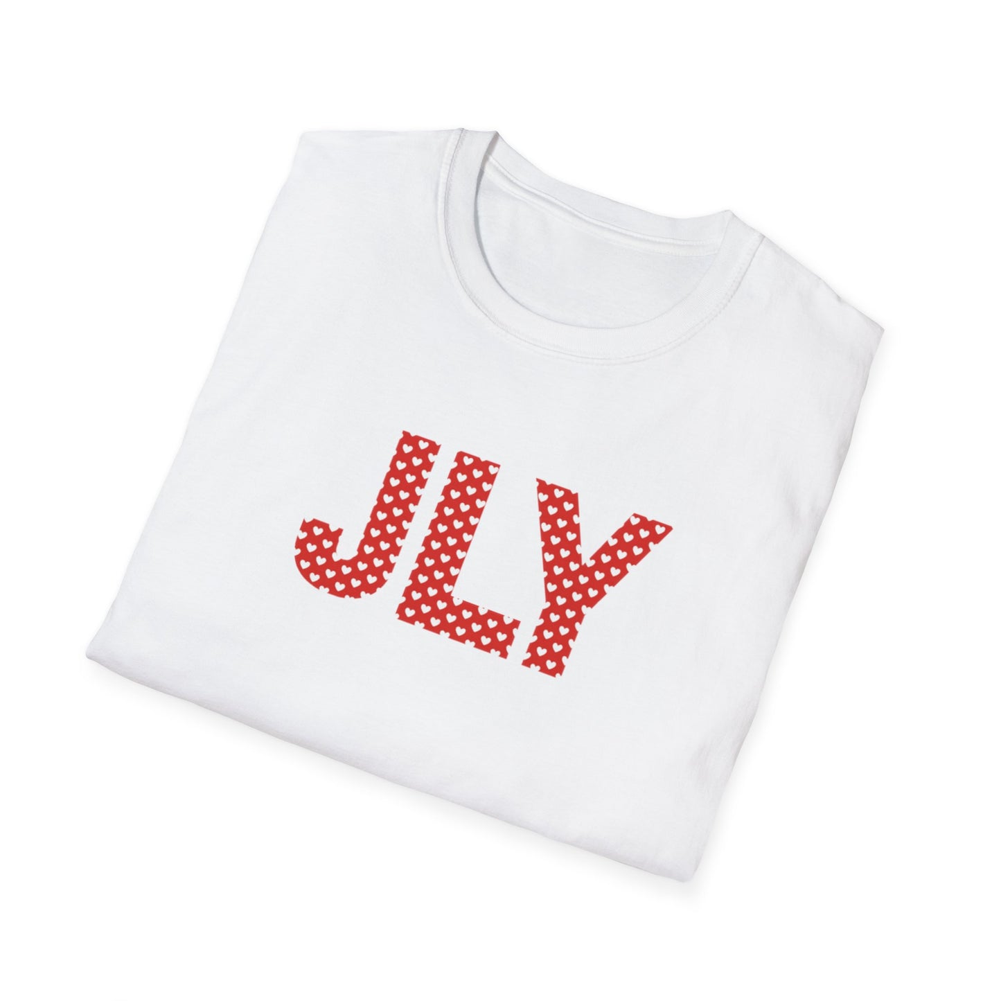 JLY Polka Dot Tee — Red Monogram Graphic T-Shirt