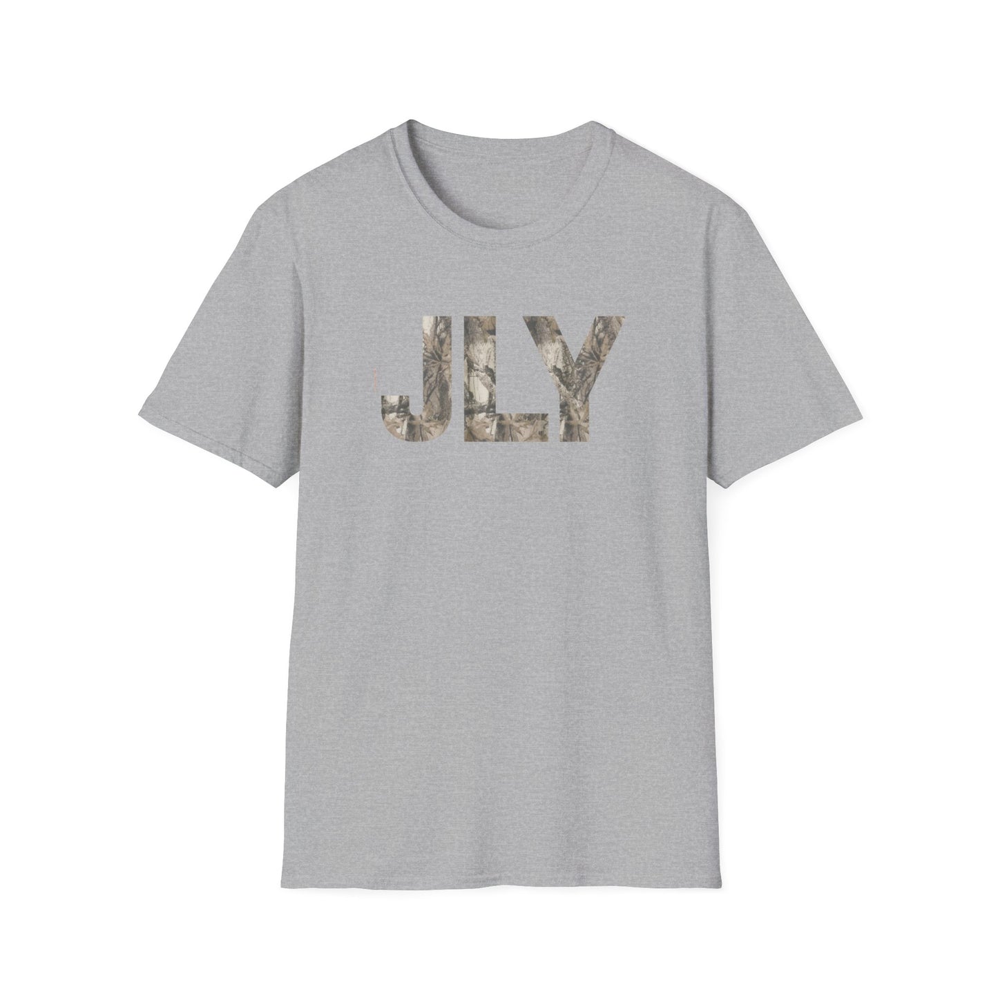 JLY Camouflage Initials T-Shirt — Camo Monogram Graphic Tee