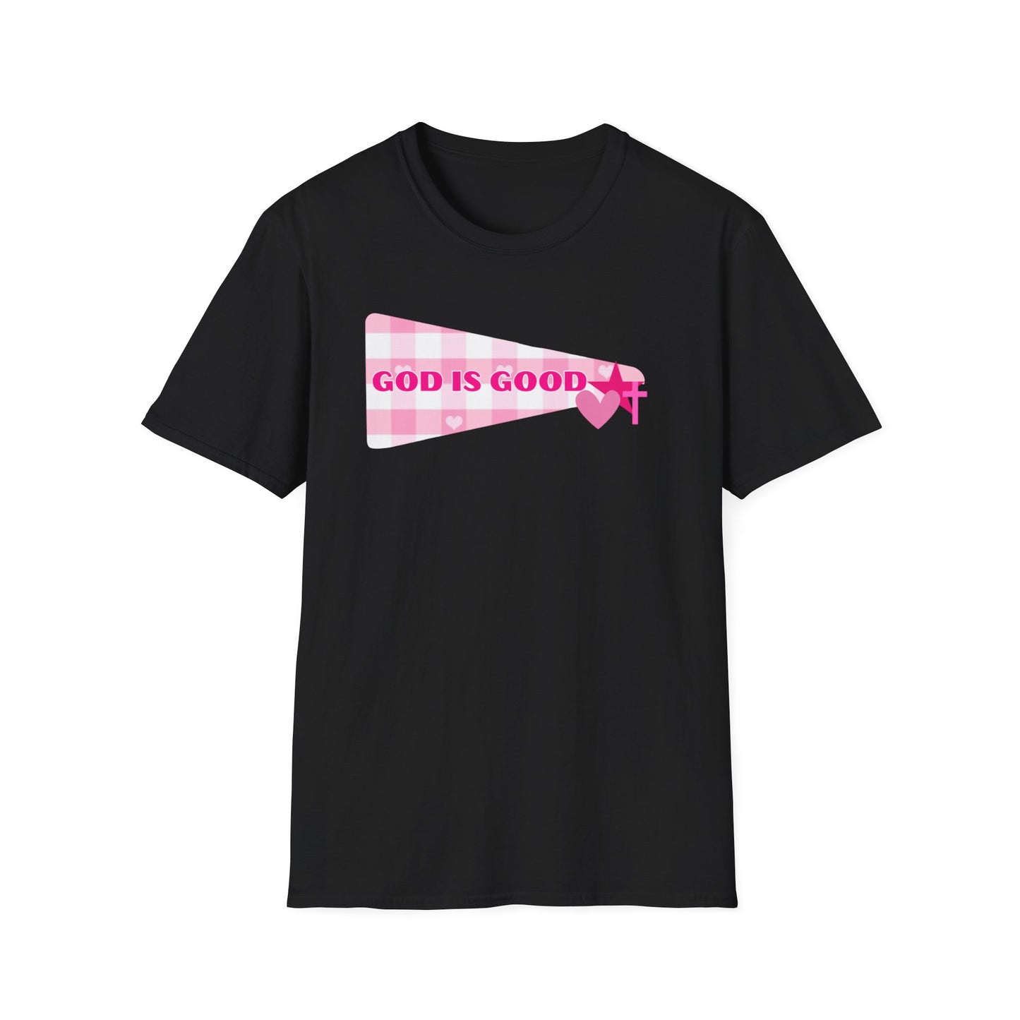 God Is Good Pink Heart T-Shirt