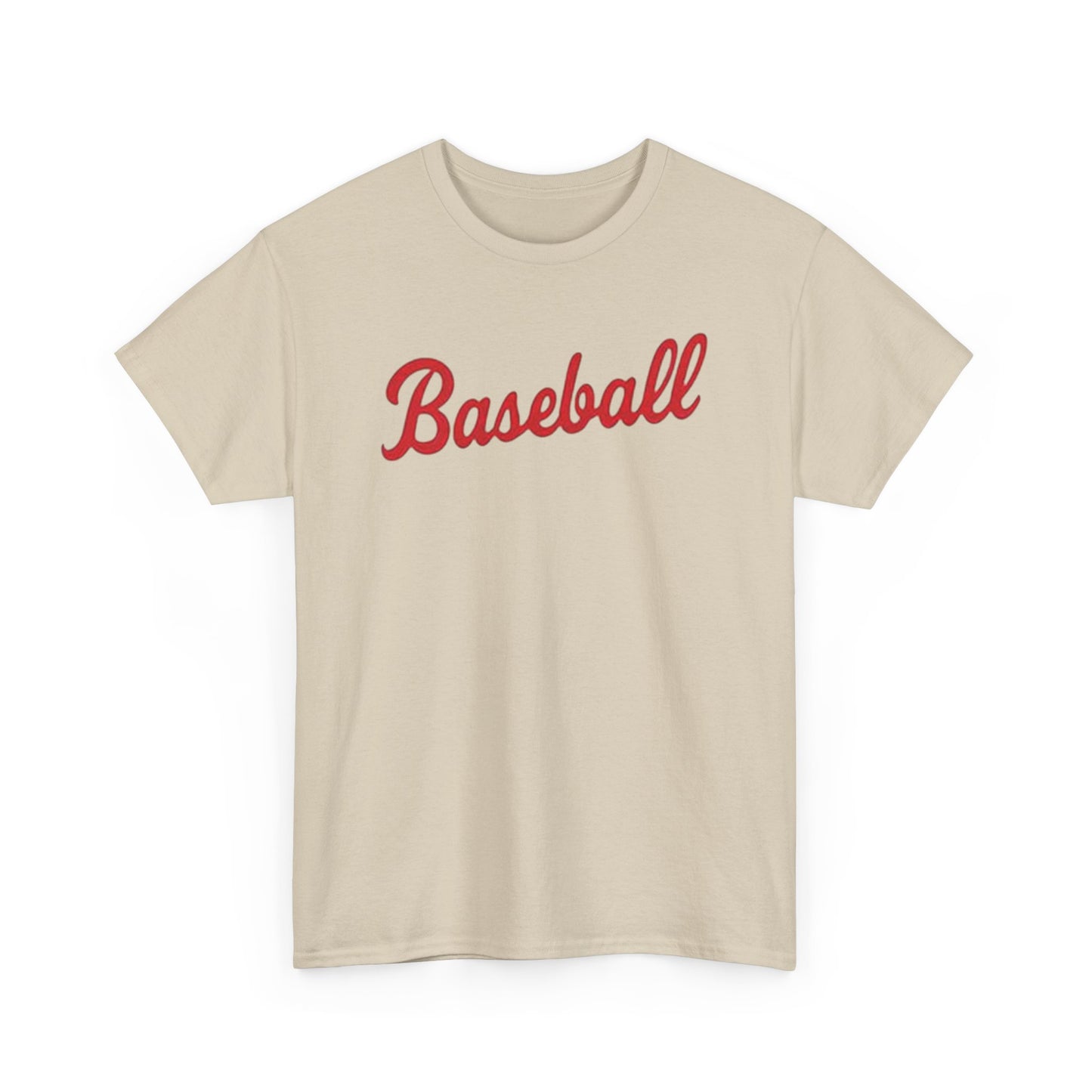 Baseball Script Tee — Retro Red Baseball T‑Shirt