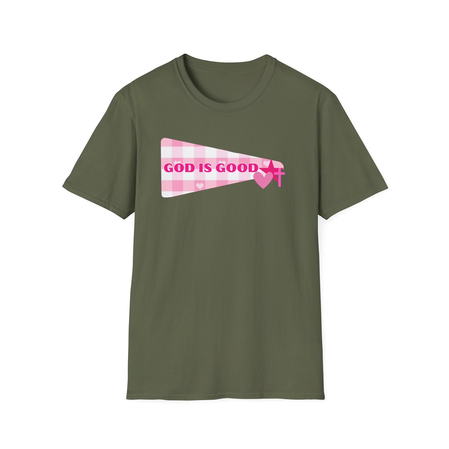 God Is Good Pink Heart T-Shirt