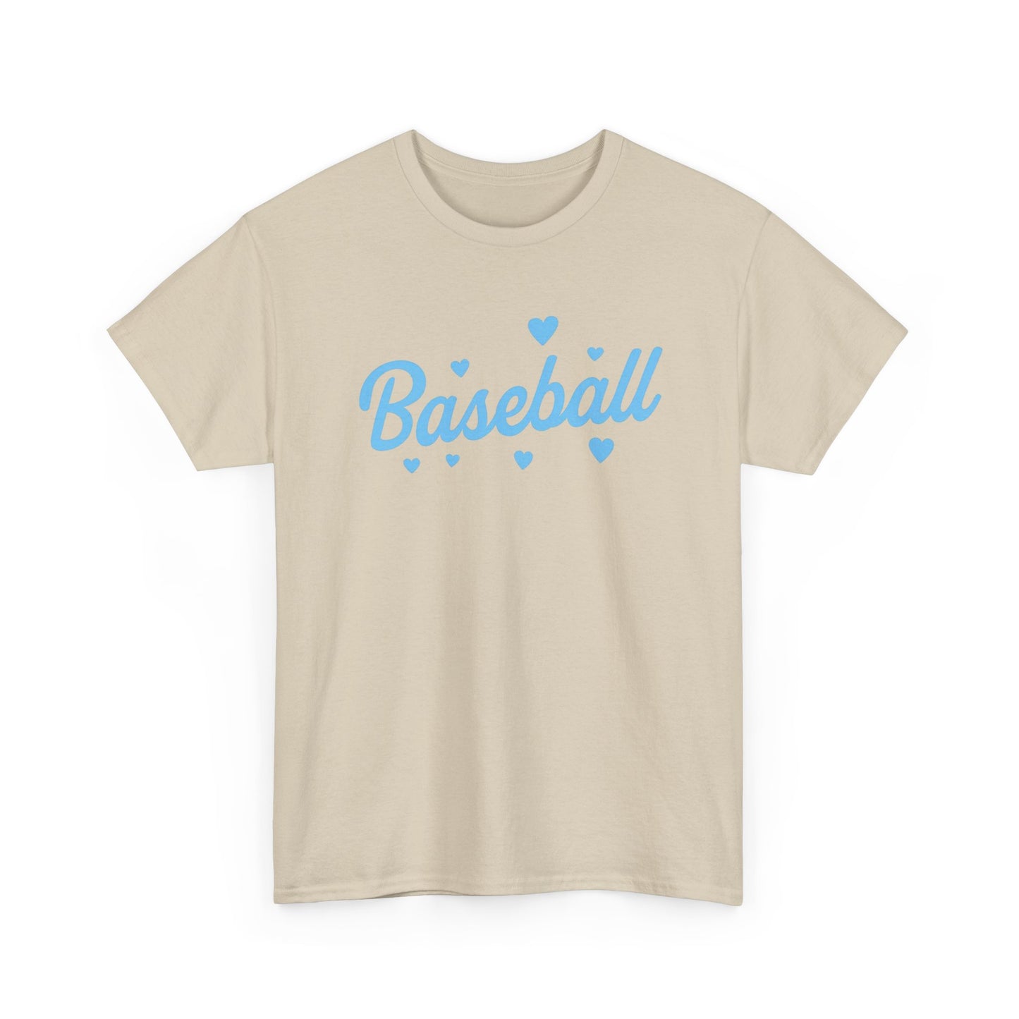 Baseball Heart Tee — Cute Script Baseball Shirt for Fans & Players