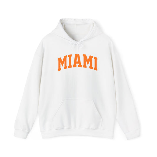 Miami Arch Logo Hoodie — Classic Collegiate Sweatshirt