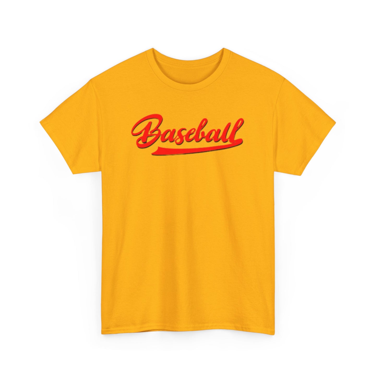 Baseball Script Tee — Red Vintage Baseball Logo T-Shirt