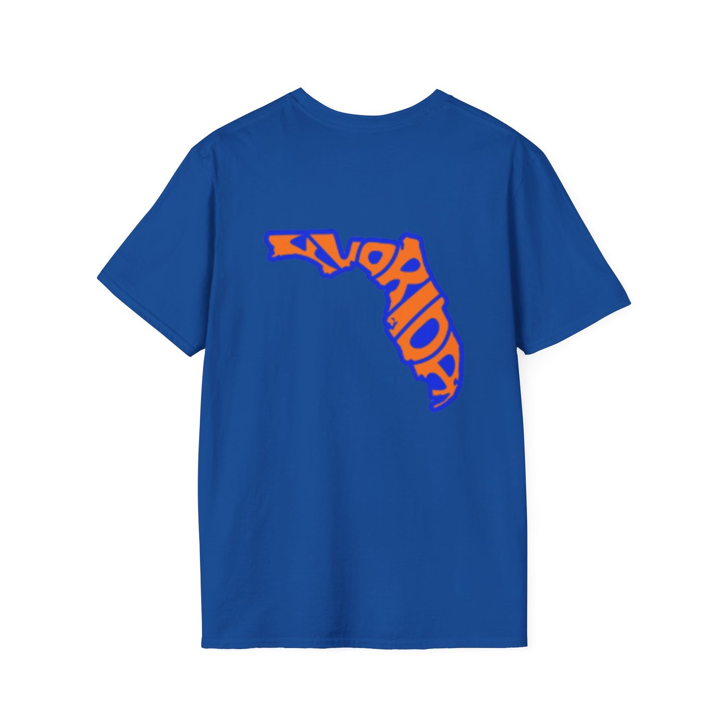 Florida State Outline T-Shirt — Orange & Blue 'Florida' Graphic Tee