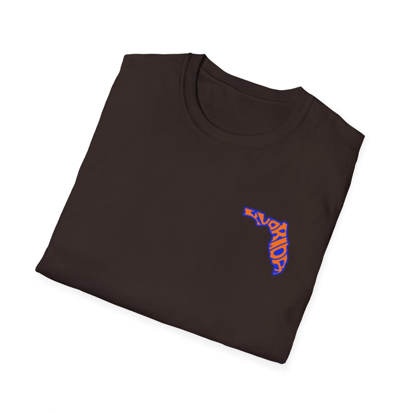 Florida State Outline T-Shirt — Orange & Blue 'Florida' Graphic Tee