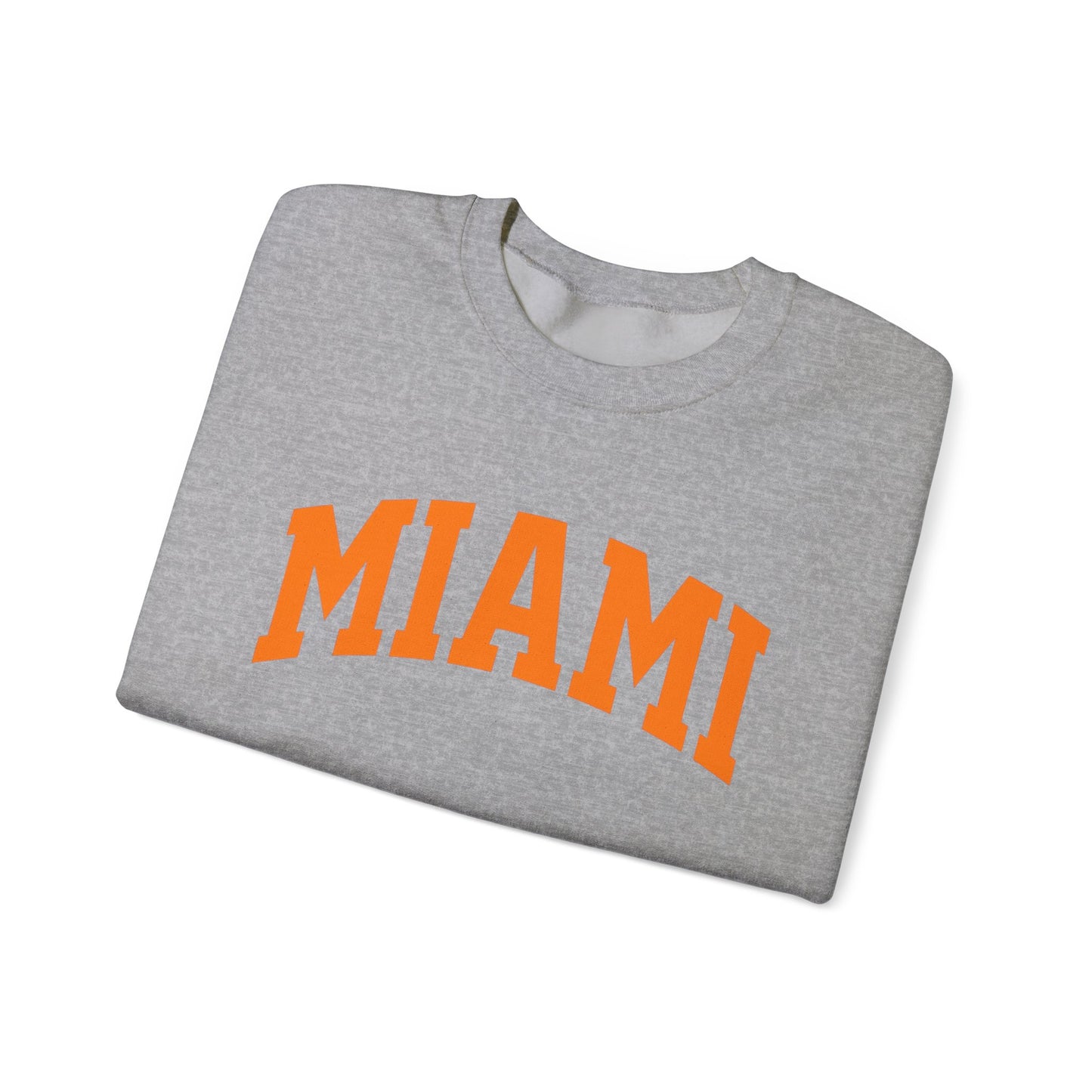 Miami Crewneck Sweatshirt — Classic Orange Collegiate Pullover