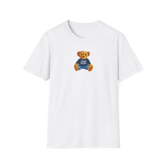 Teddy Bear Graphic T-Shirt — Cute Bear Wearing 'UWF NURSING' Sweater