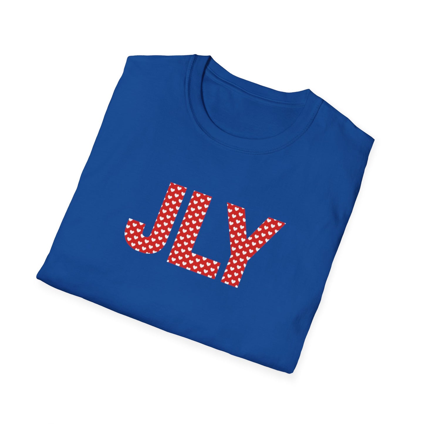 JLY Polka Dot Tee — Red Monogram Graphic T-Shirt