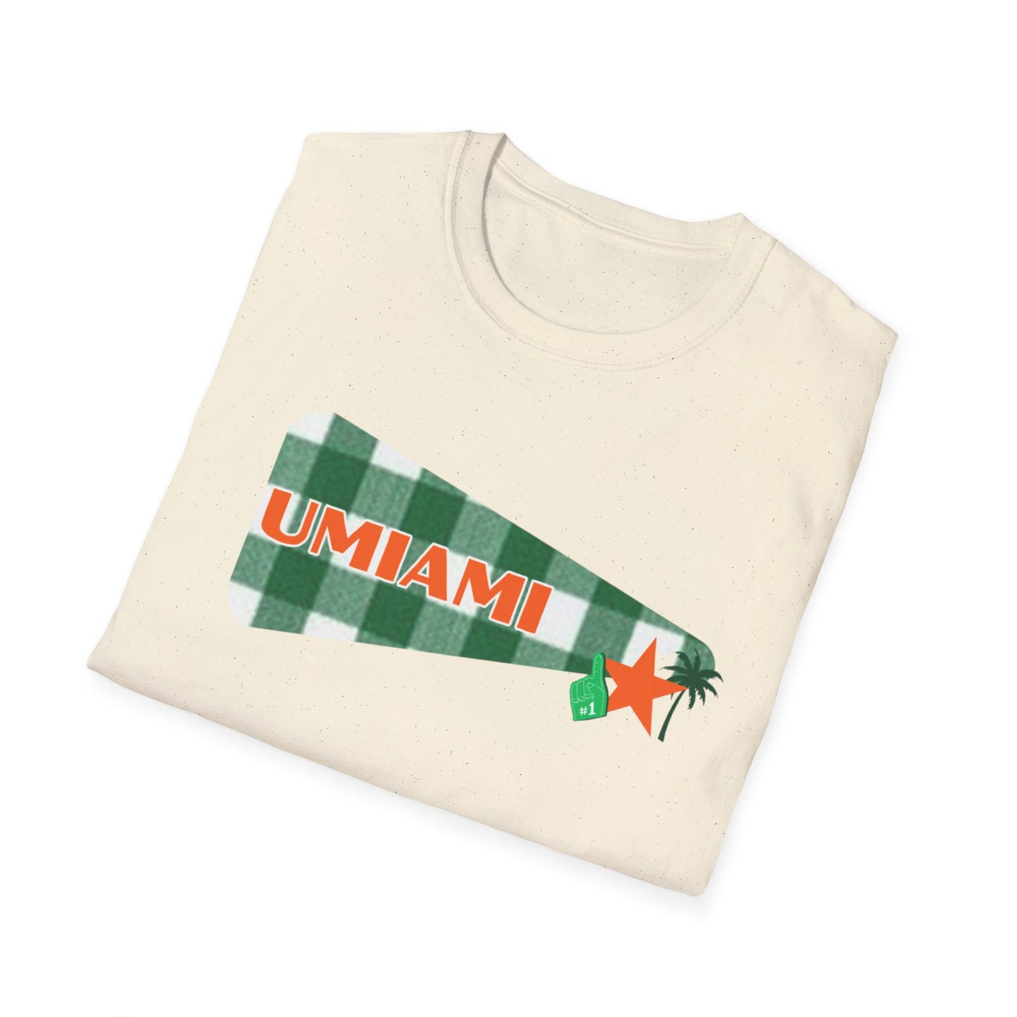 Miami Pennant Graphic T-Shirt — UMIAMI Retro Green & Orange College Tee